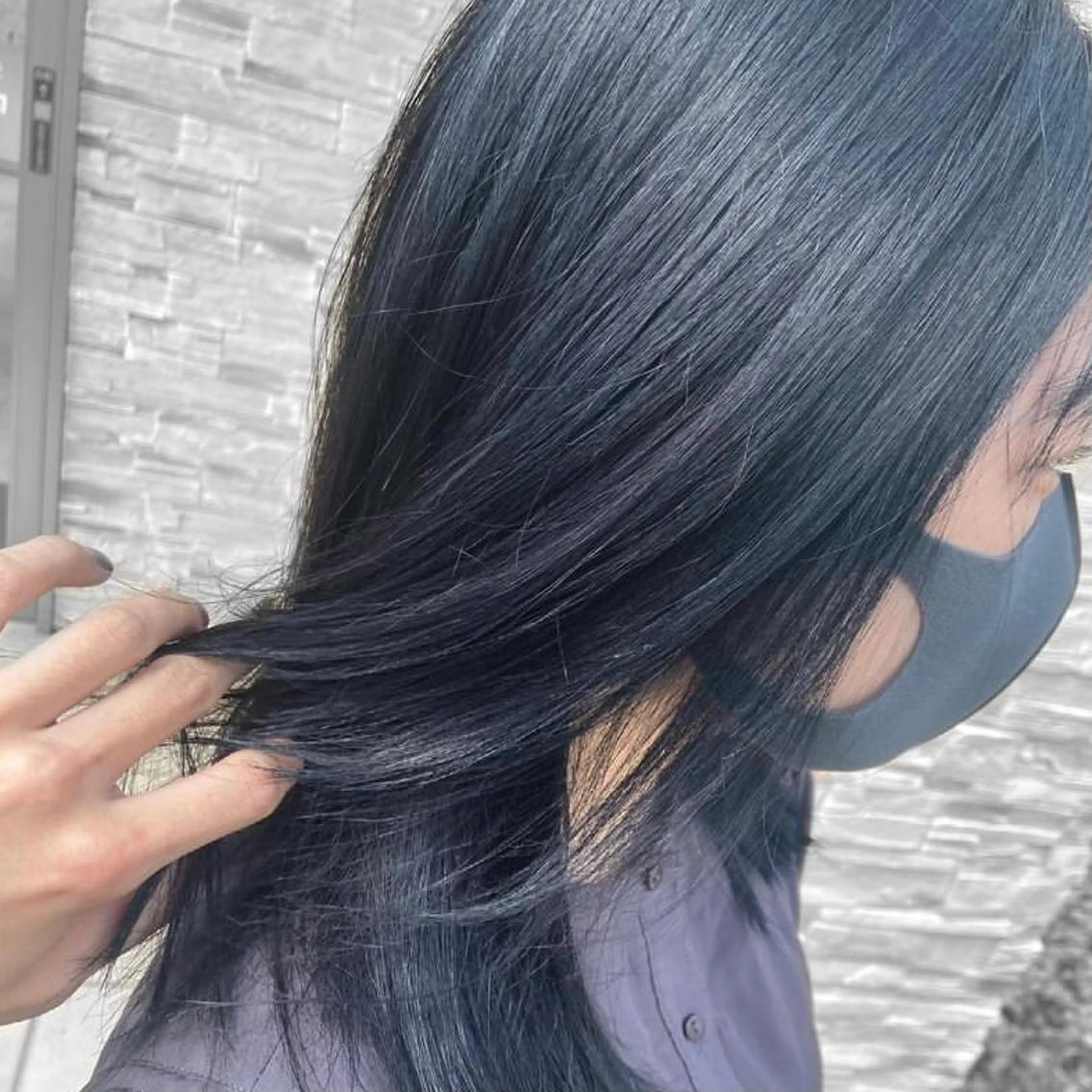 セミロング パーマ 杉木 勝太のヘアスタイル