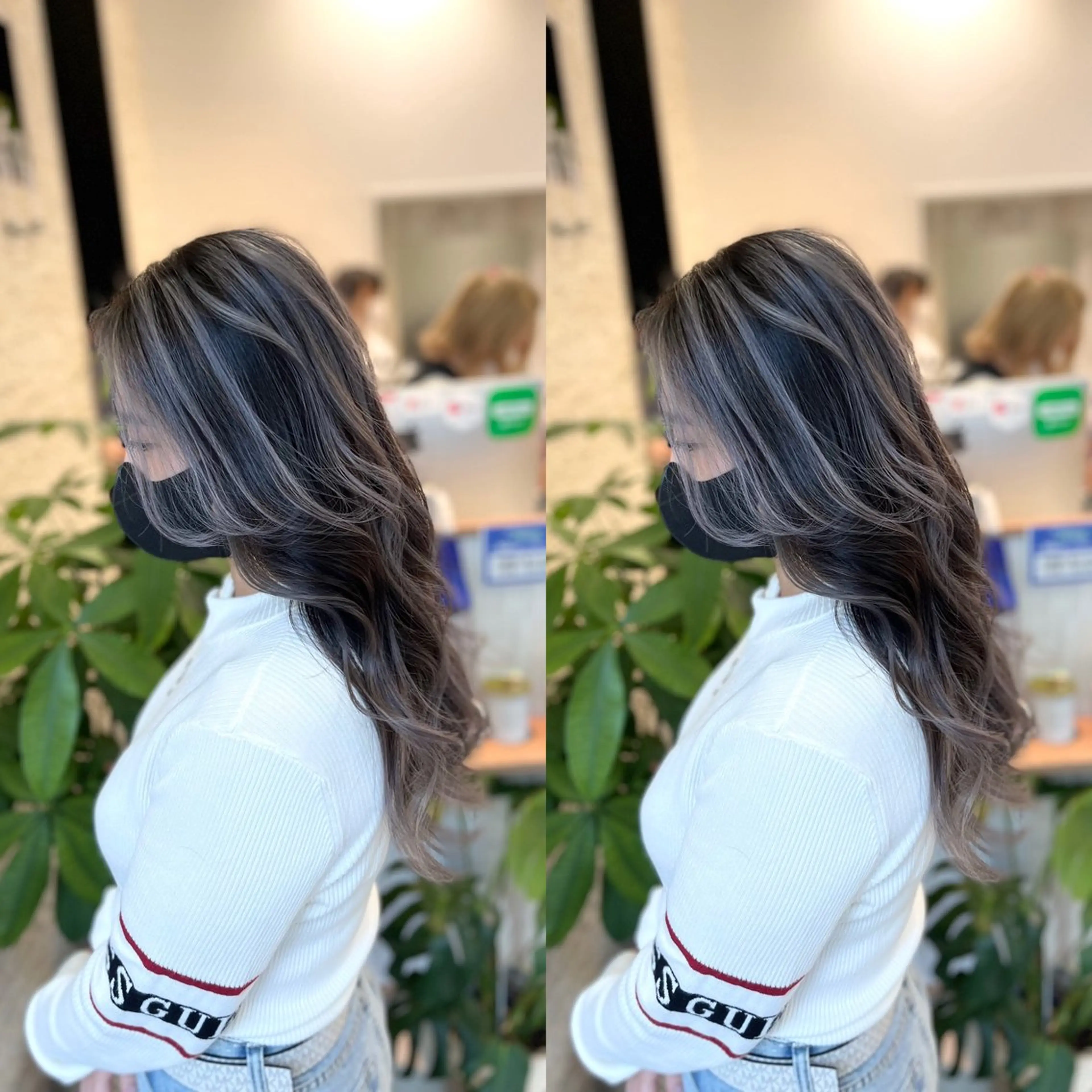 ロング カット ヘアカラー Y Uのヘアスタイル