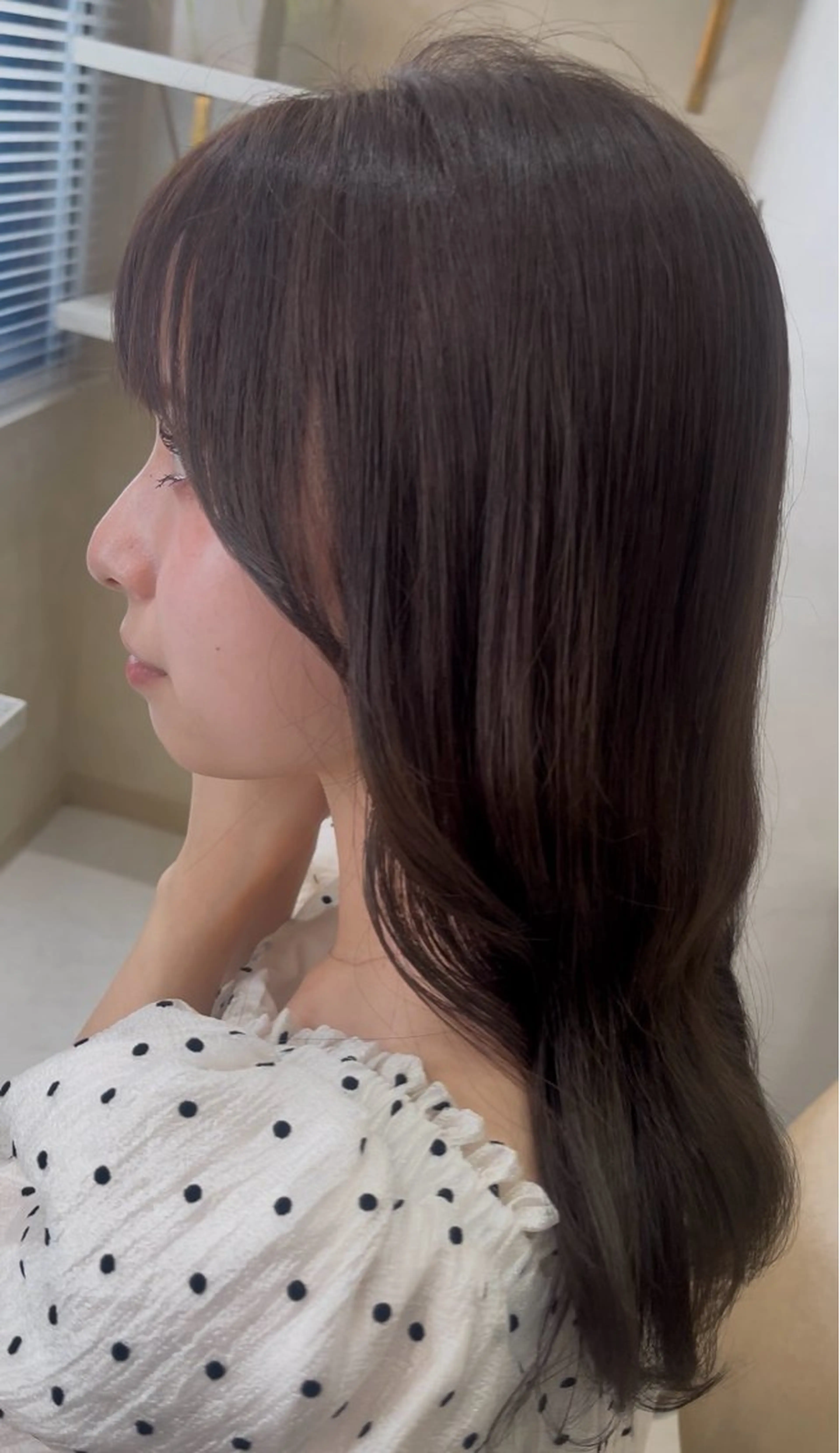 セミロング 似合わせカット カット ヘアカラー nao🎀zina 透明感/艶髪のヘアスタイル