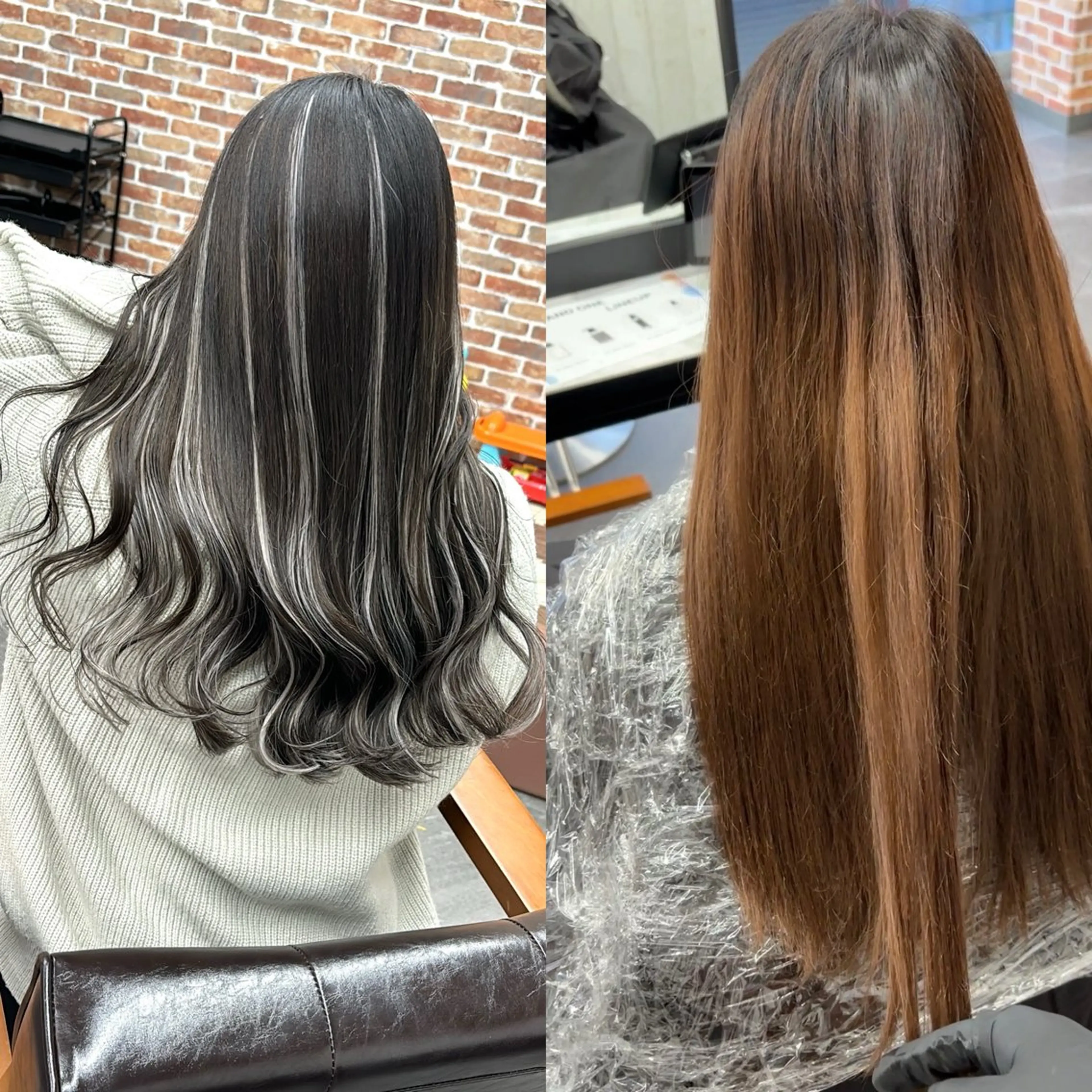 セミロング カラー ハイライトカラー エクステ ハイライト カット ヘアカラー エクステ ギャルの革命児 秀斗のヘアスタイル