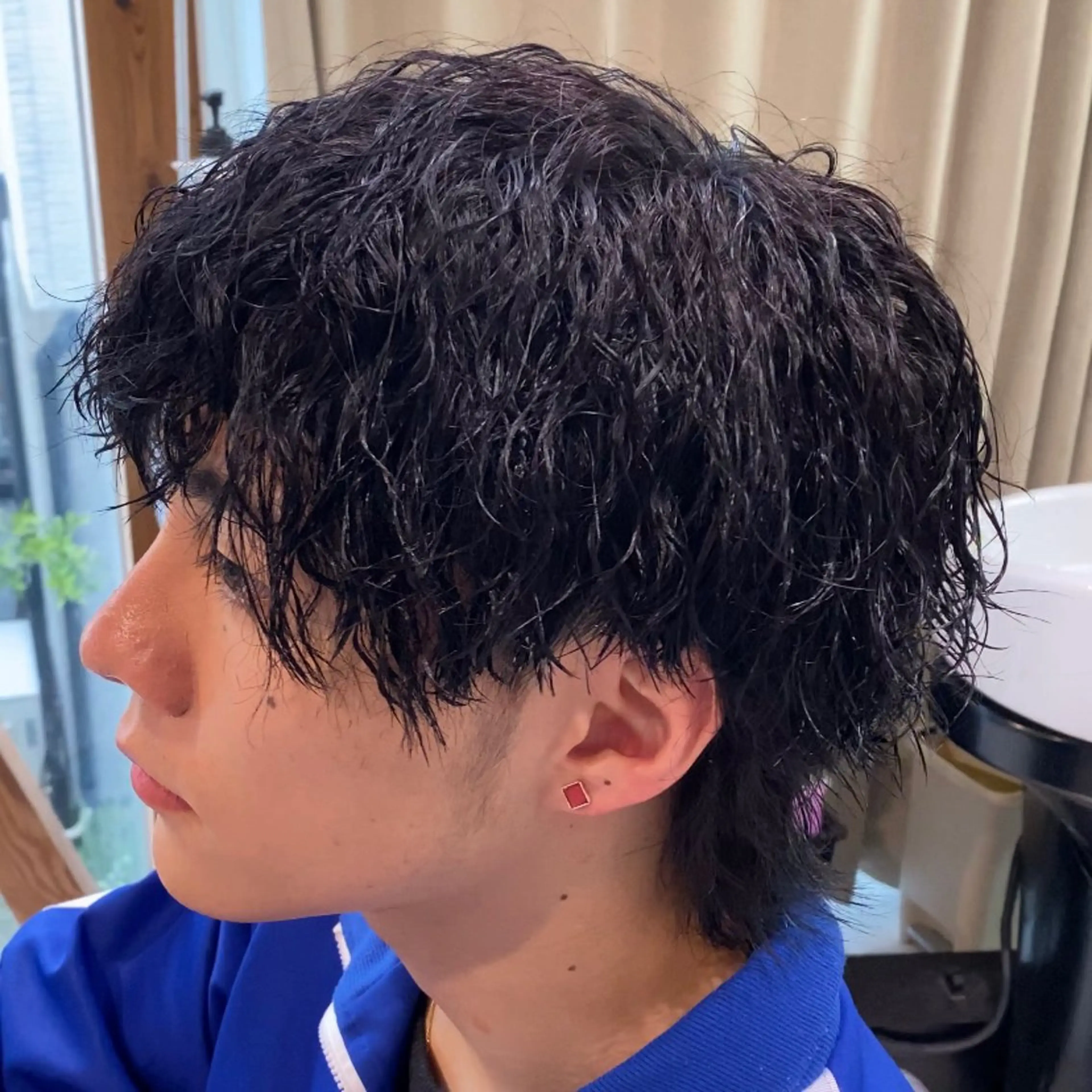 ショート パーマ メンズ メンズパーマ ツイストスパイラルパーマ スパイラルパーマ ナツハラ サトシのヘアスタイル