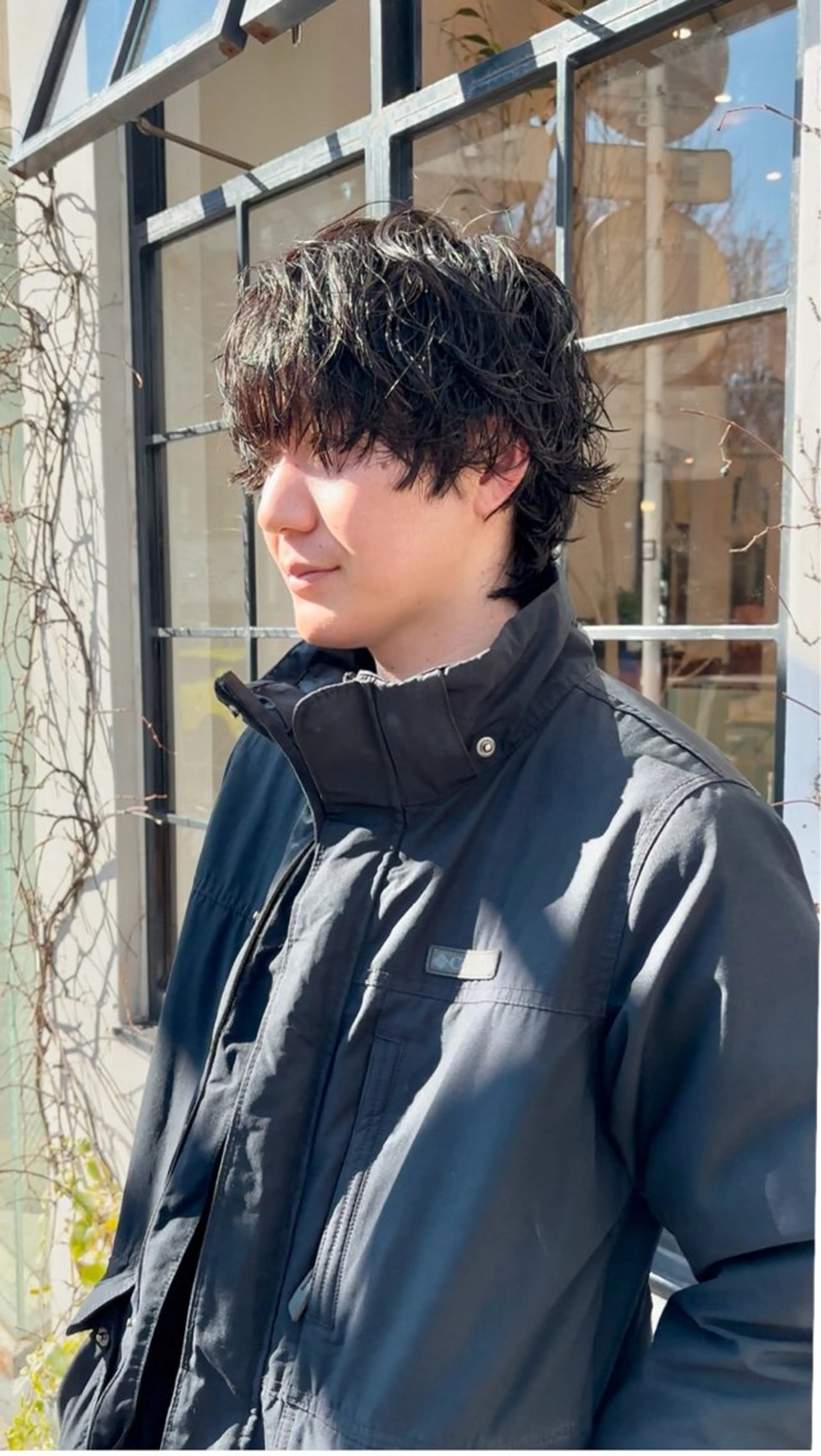 ミディアム パーマ メンズ ミディアムパーマ センターパート フェザーパーマ メンズパーマ ニュアンスパーマ 三鷹/メンズヘア/ メンズパーマ/トナミのヘアスタイル