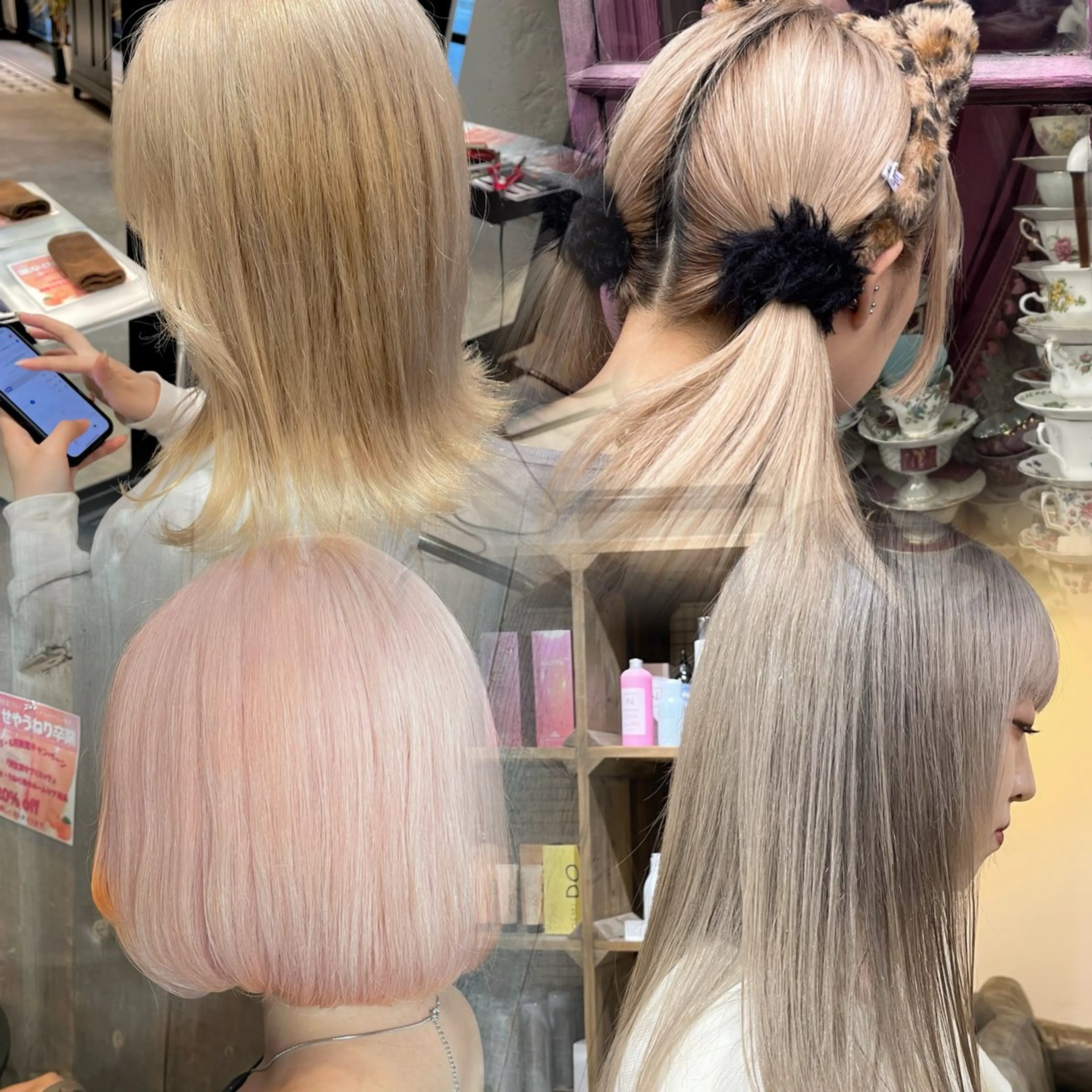 ミニモ学割限定✨【ケアブリーチ+オンカラー+小顔カット+保湿TR】赤みゼロ・可愛い暖色／ハイトーンの写真