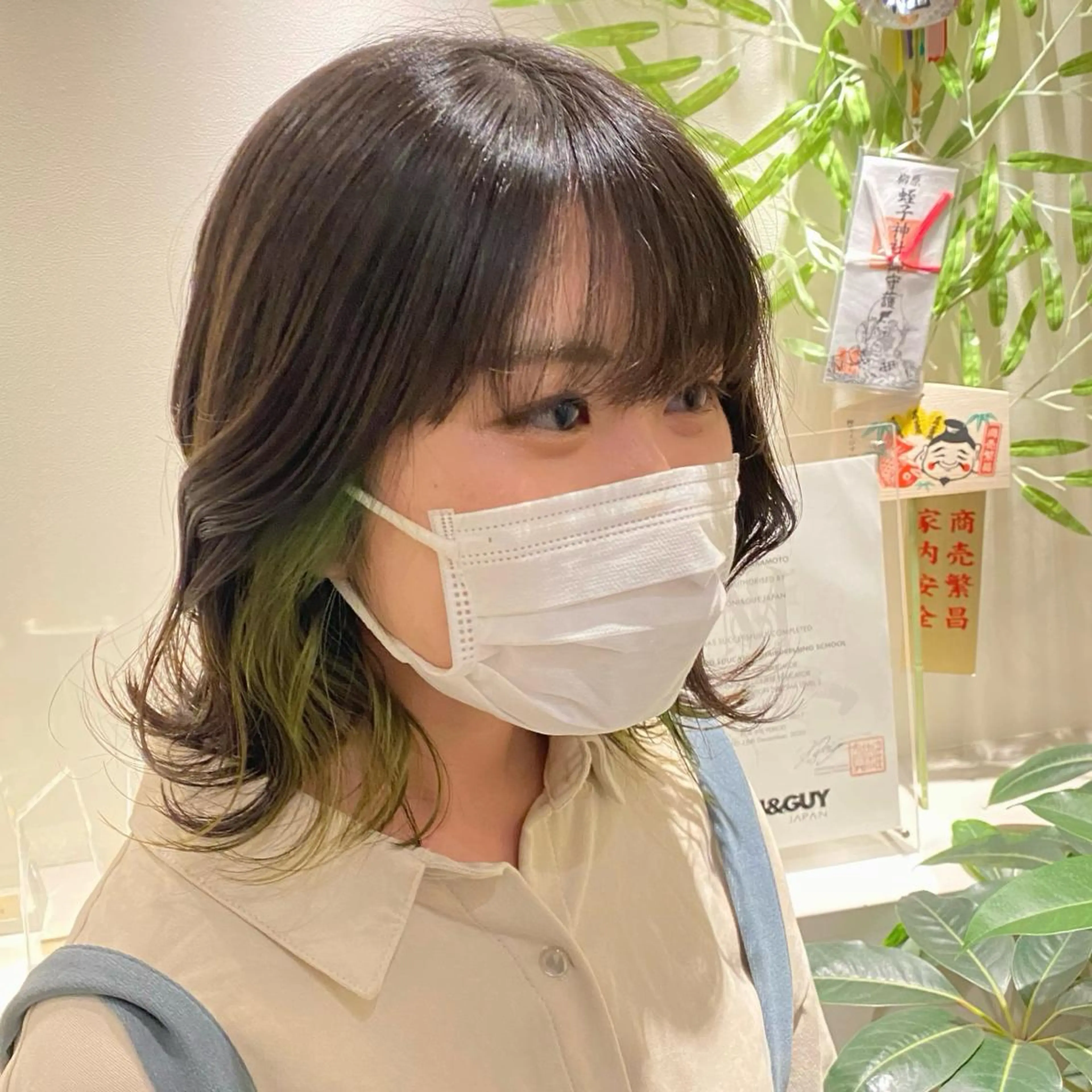 ミディアム アッシュ ボブ 髪質改善 レイヤーカット カット ショート〜ミディアム 喜多司のヘアスタイル