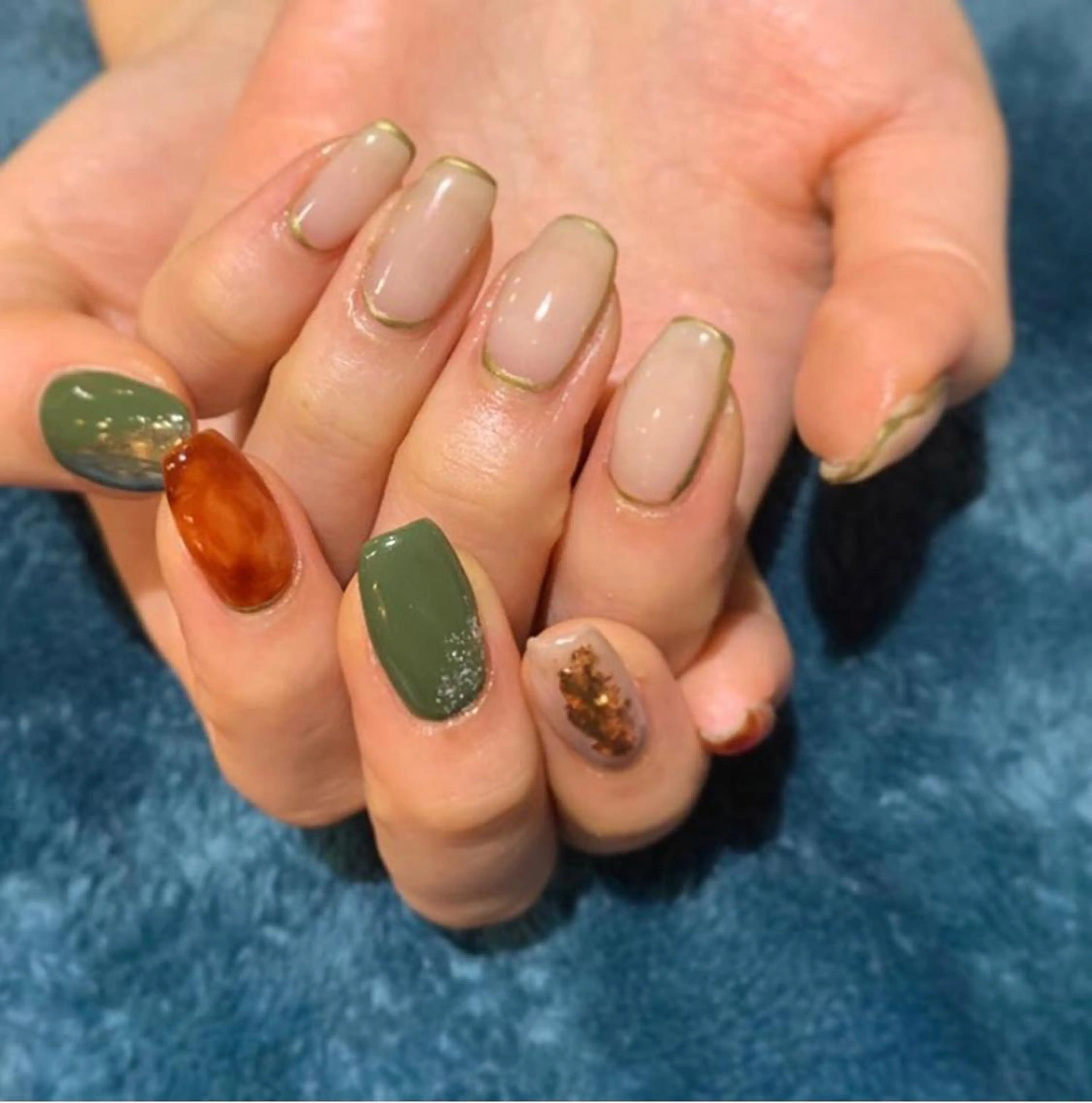 ネイル ストーンネイル Hair＆Esthe＆Nail　Garden所属・Garden Takeuchiのネイルデザイン