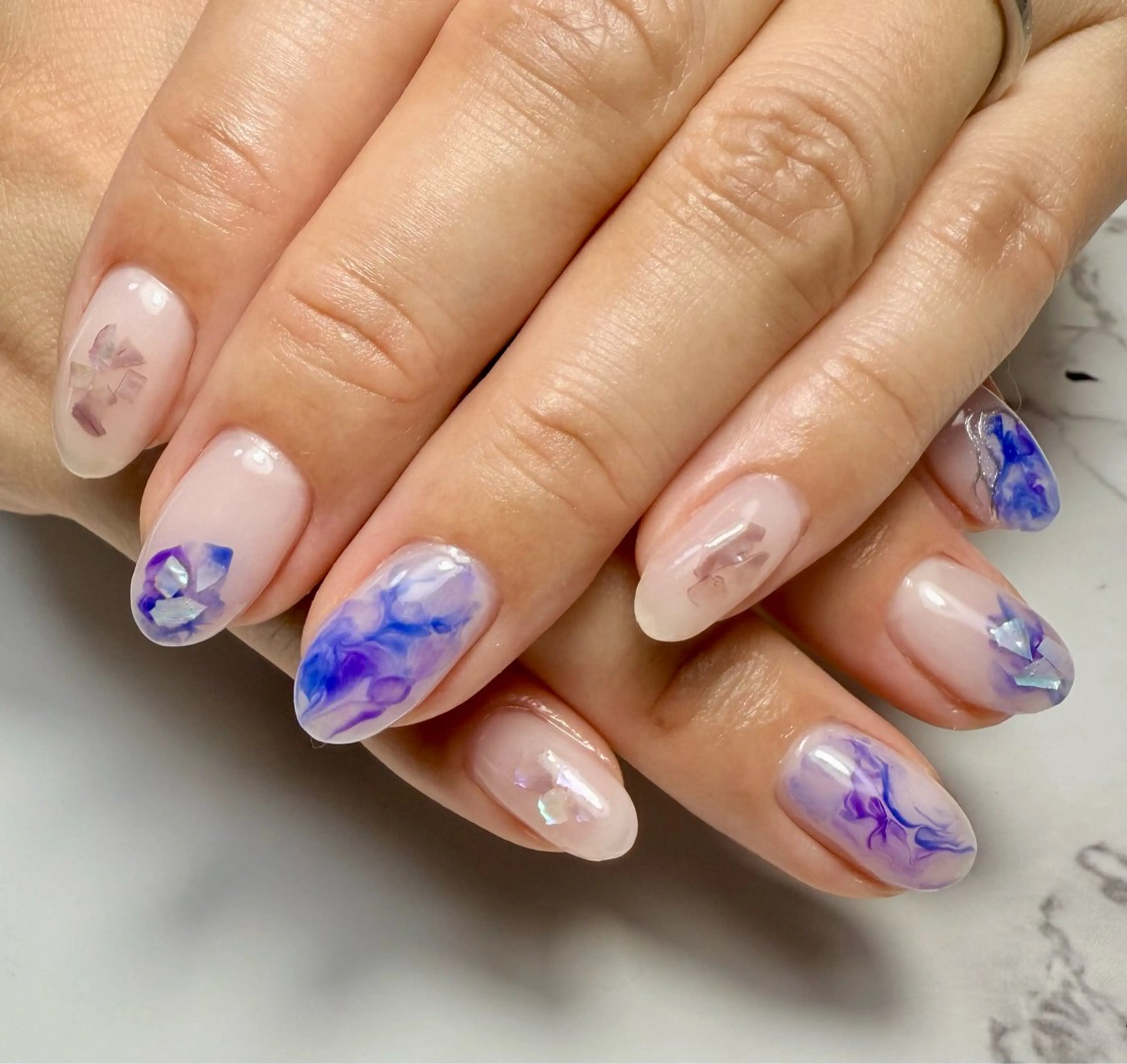 ネイル アニマル柄 アートネイル チークネイル フレンチネイル 氷ネイル・うるうるネイル M.N_ nailのネイルデザイン