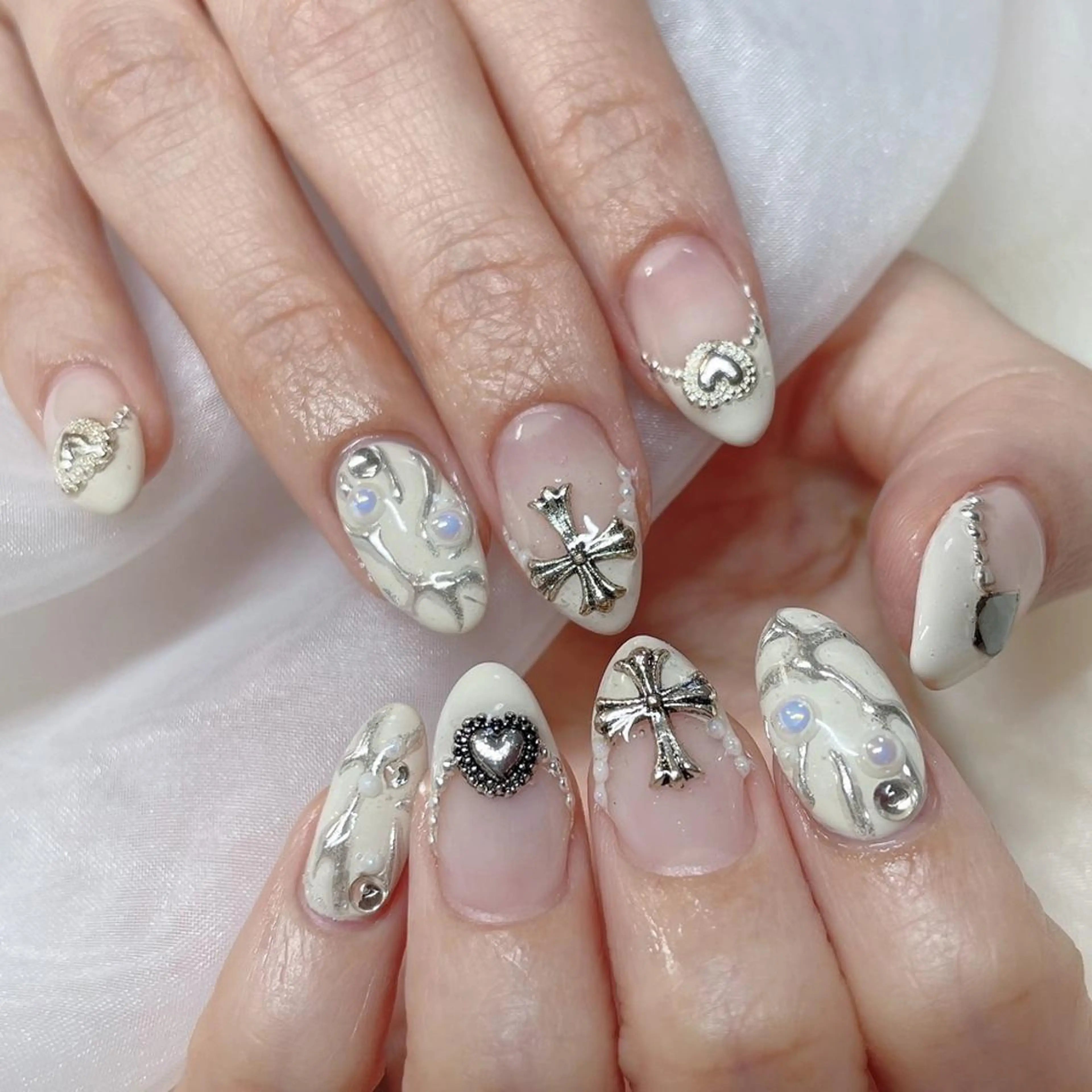 セミロング ハンドネイル ハンドケア 💜MIYA nail川崎店のネイルデザイン