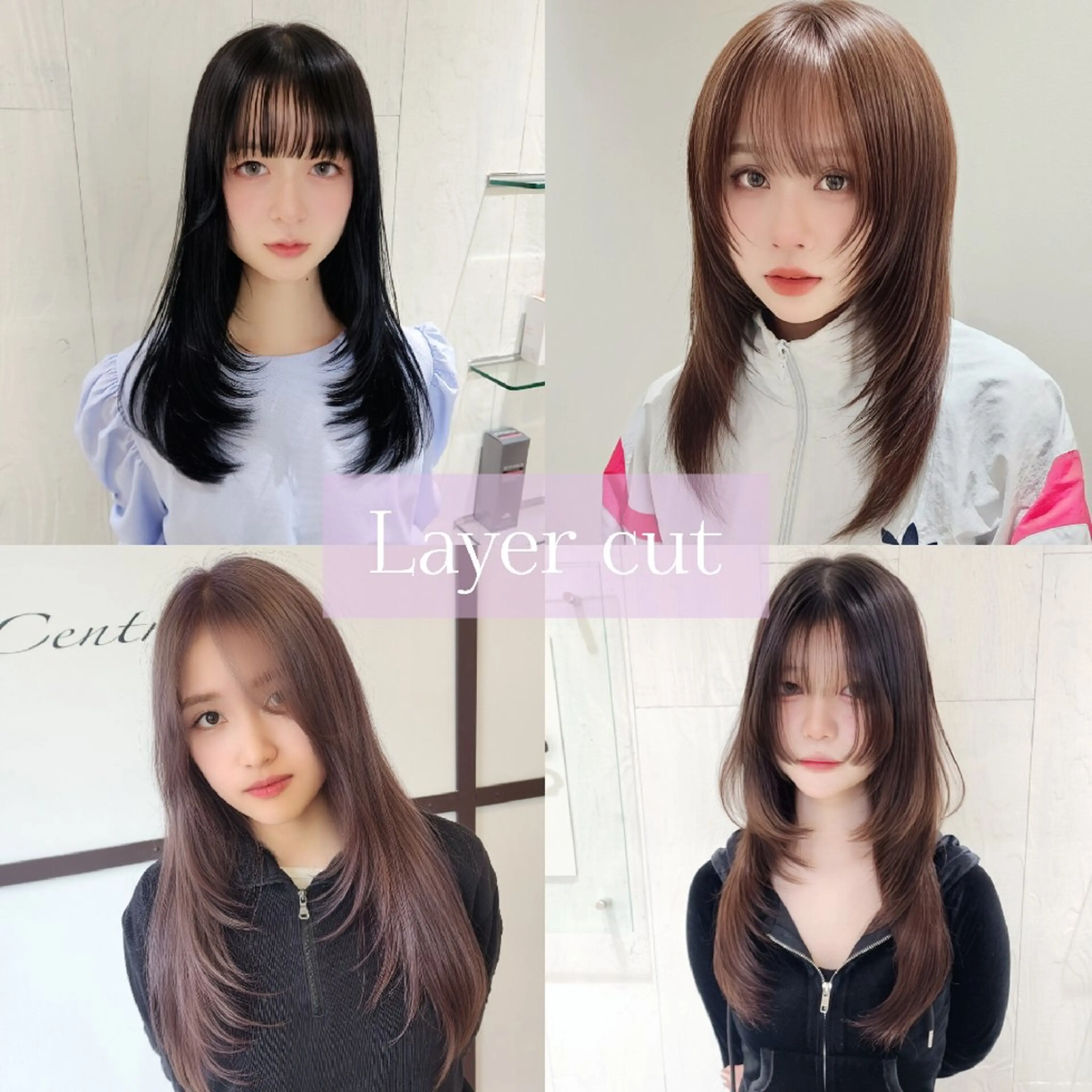 セミロング カラー 顔周りカット レイヤーカット ウルフカット ウルフレイヤー レイヤーカット/ ウルフカット/大橋 のヘアスタイル
