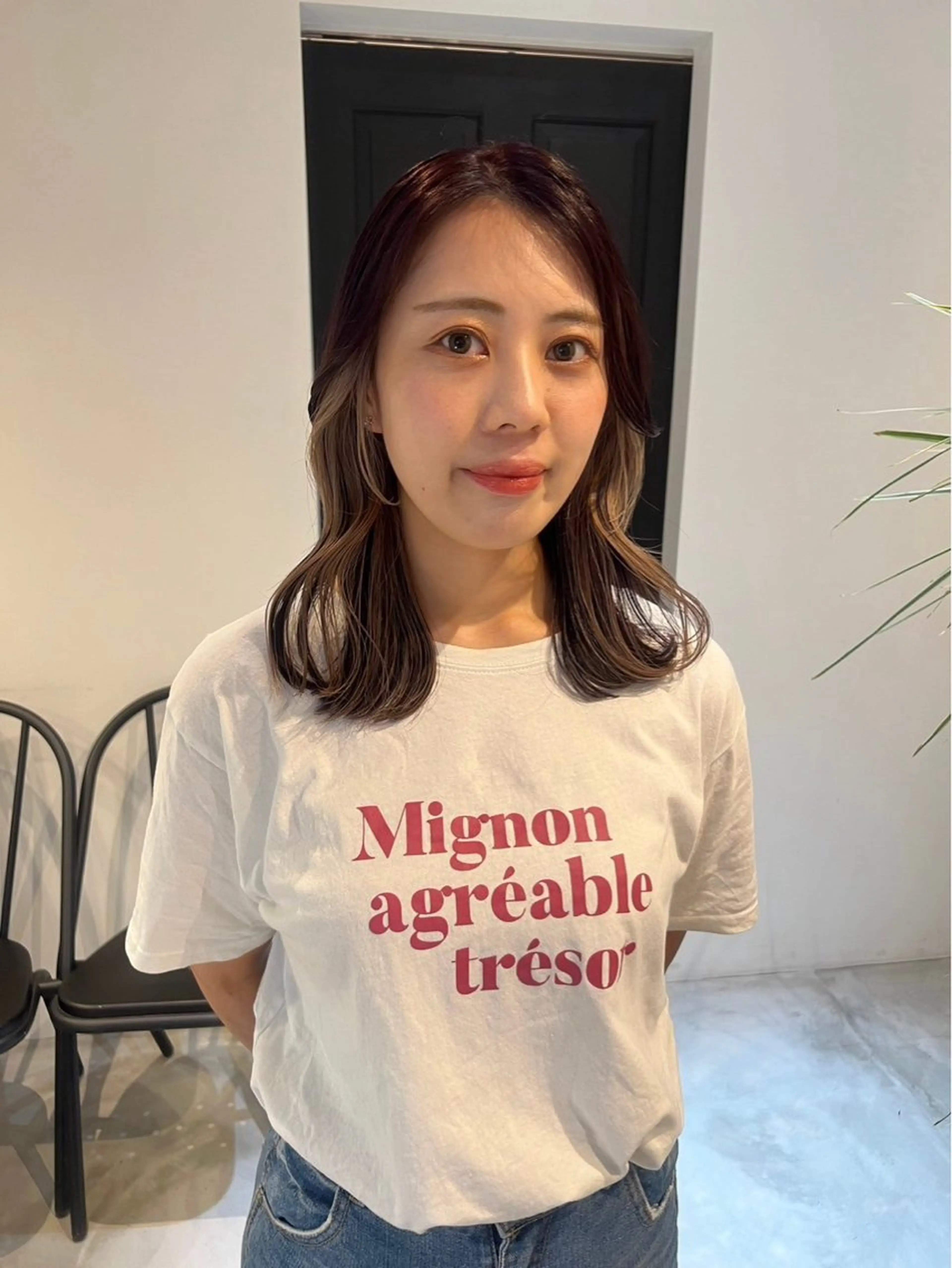 セミロング ALLYS 渋谷店所属・最高級の艶のある カラーmei🎨のヘアスタイル