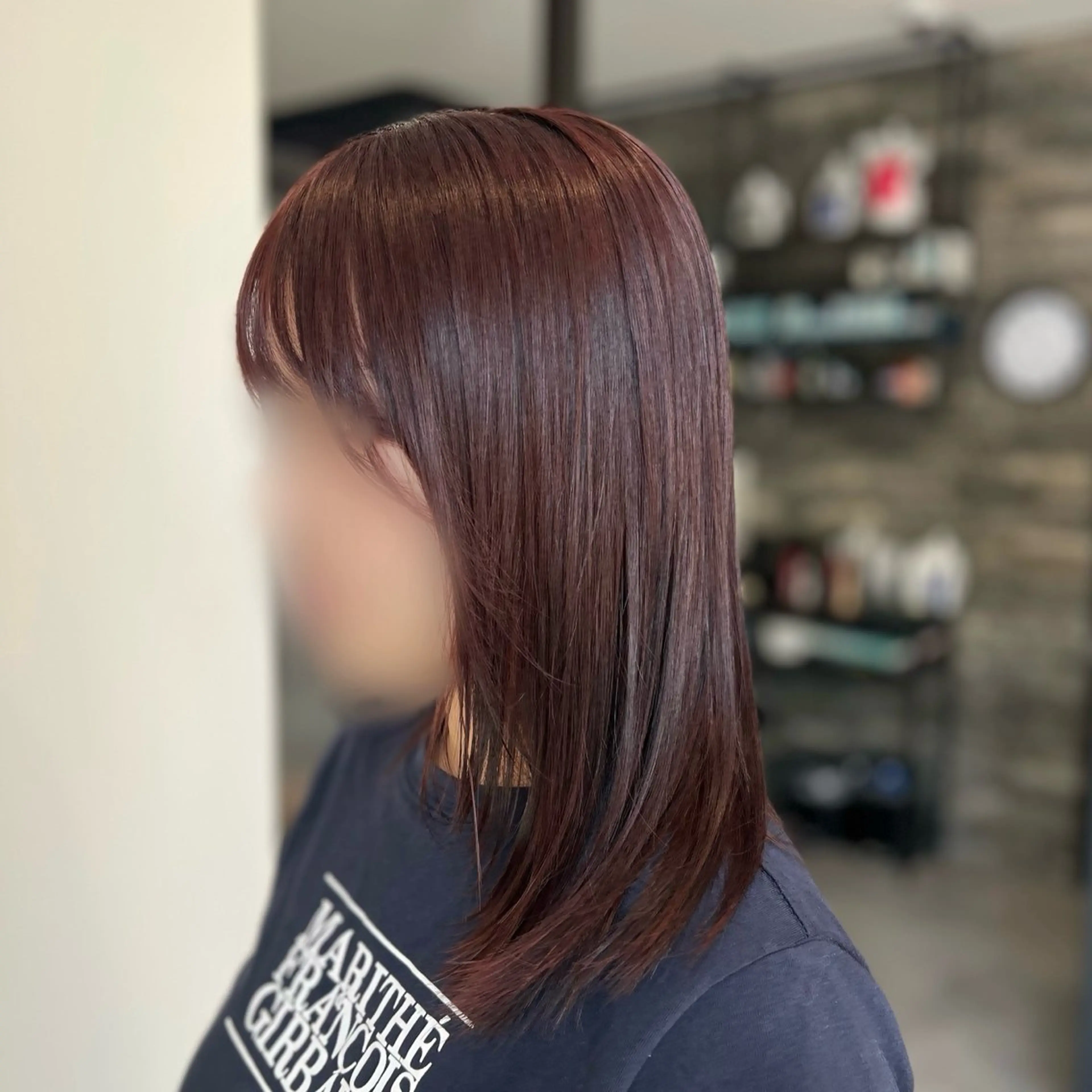 セミロング カラー ブラウンカラー カット ヘアカラー トリートメント Dia ‎ アキヨシ ミユのヘアスタイル