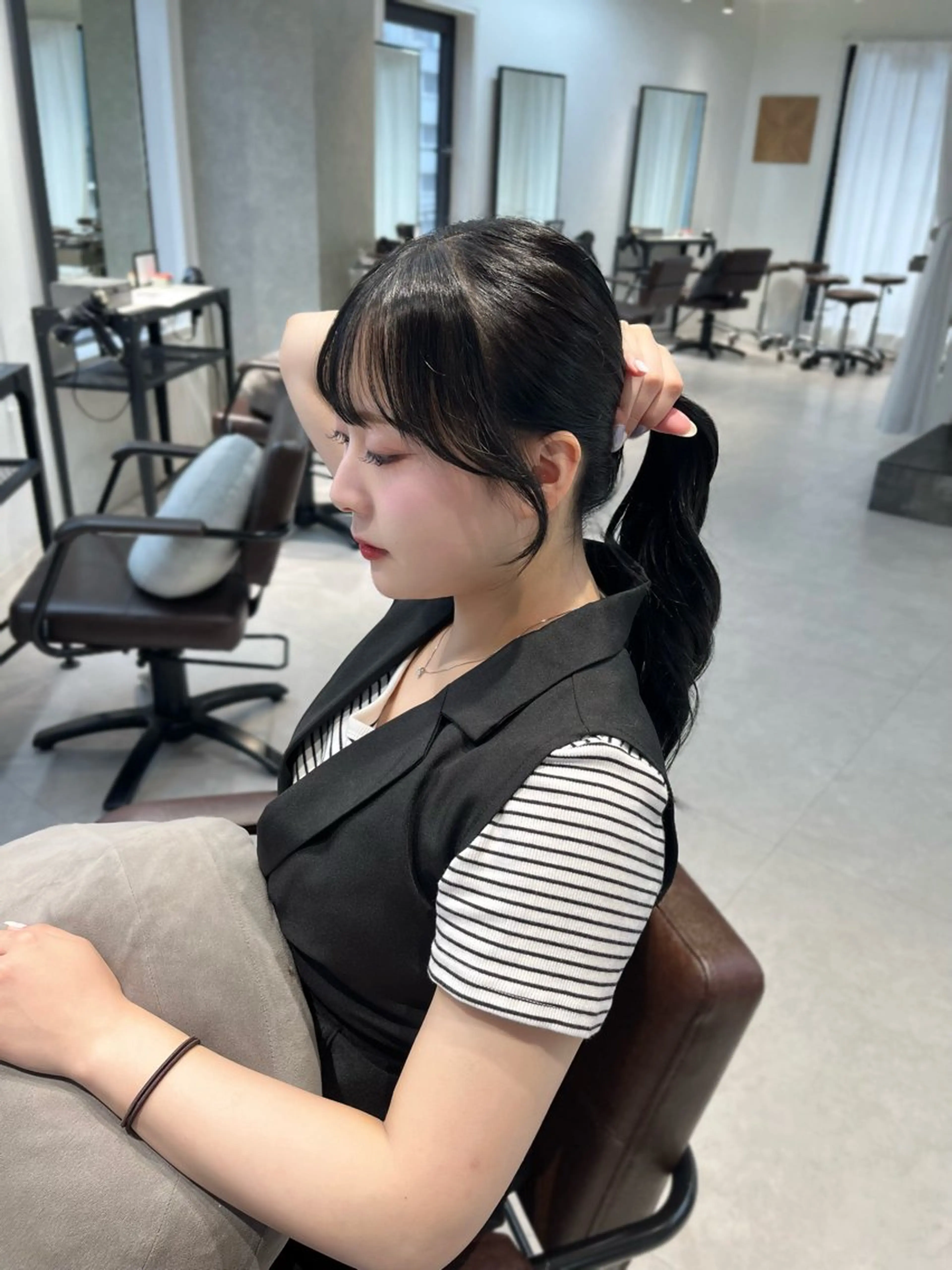 カラー ヘアアレンジ カット ヘアカラー 似合わせ顔まわり カット💛森尾真由美のヘアスタイル