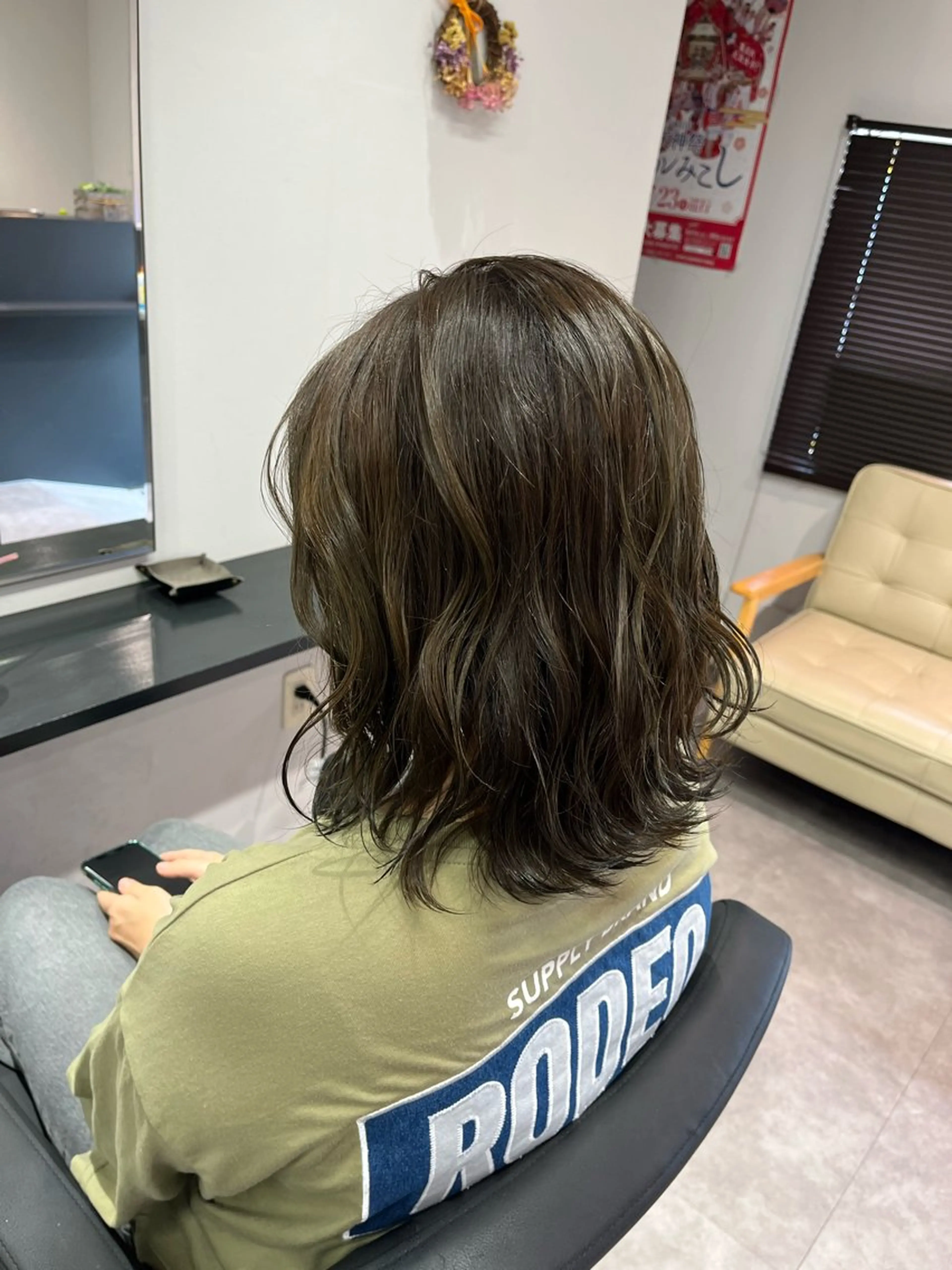 ミディアム カラー 庄内＊三国baron ANJUのヘアスタイル