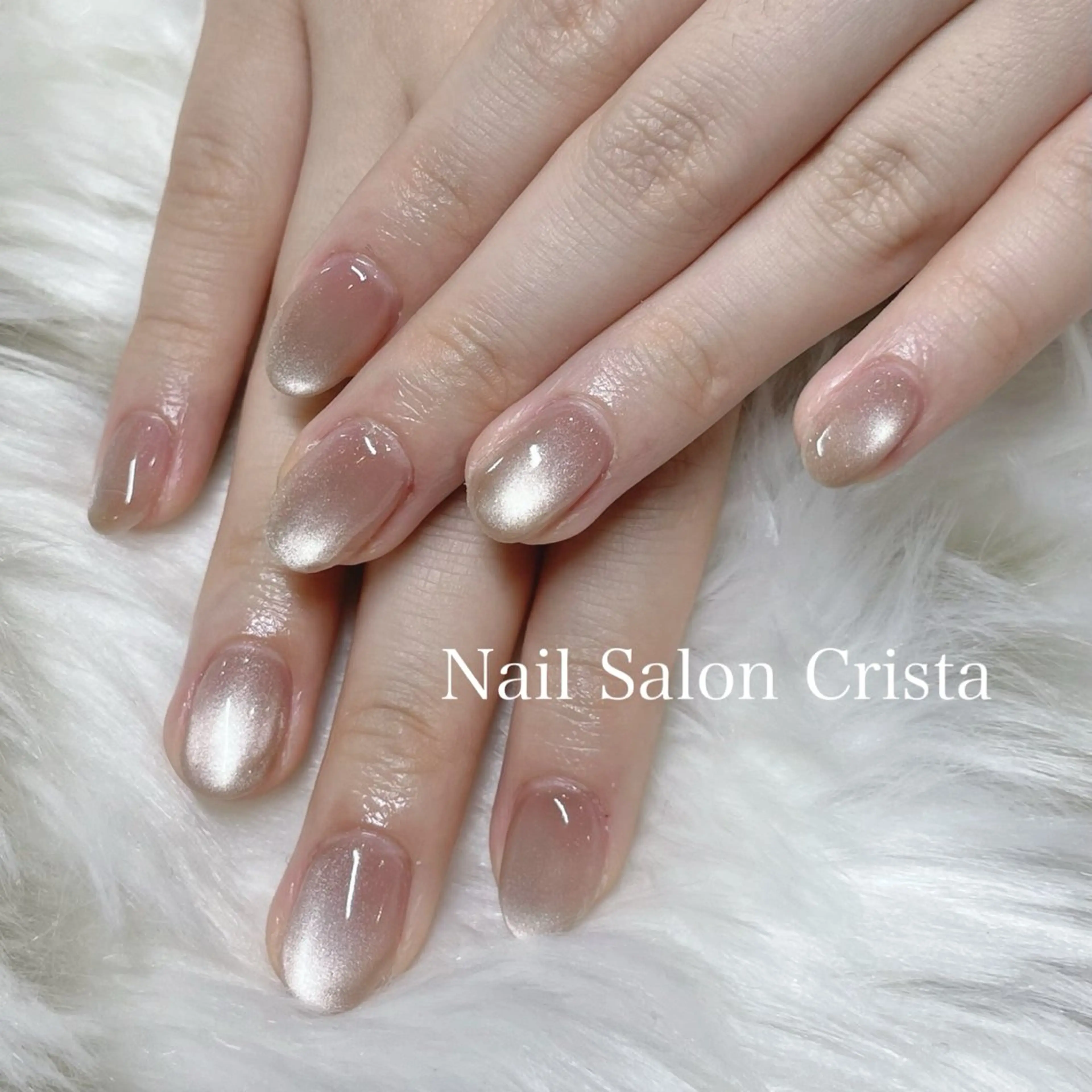 ネイル フットネイル ジェルネイル マグネットネイル オフィスネイル ワンカラーネイル NAILSALON CRISTA所属・🤍CRISTA yui🤍のネイルデザイン