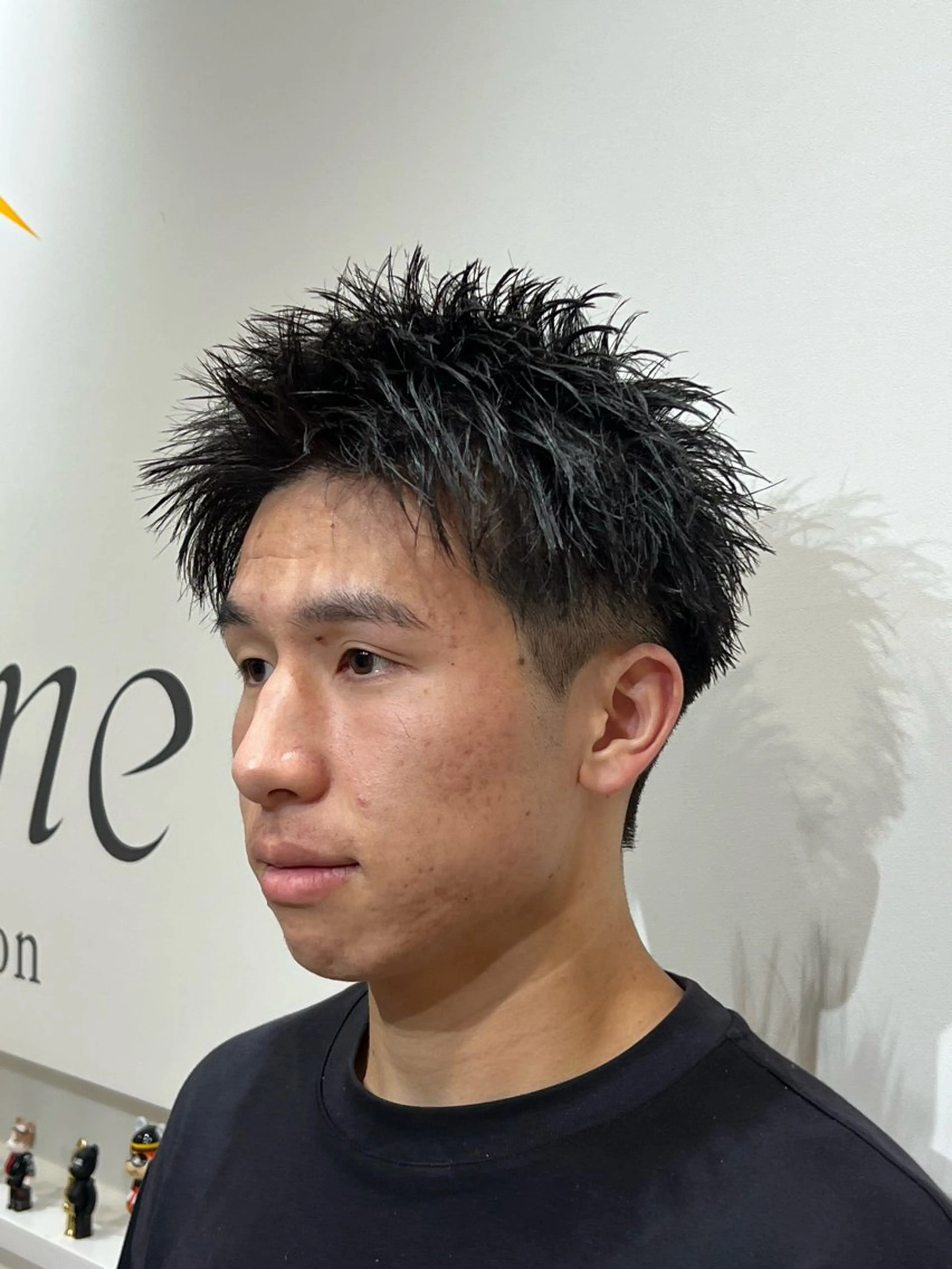 ショート メンズ アップバング スパイキーショート 刈り上げ ショートヘア カット 🔥メンズ特化美容師 💥小倉大和💥のヘアスタイル