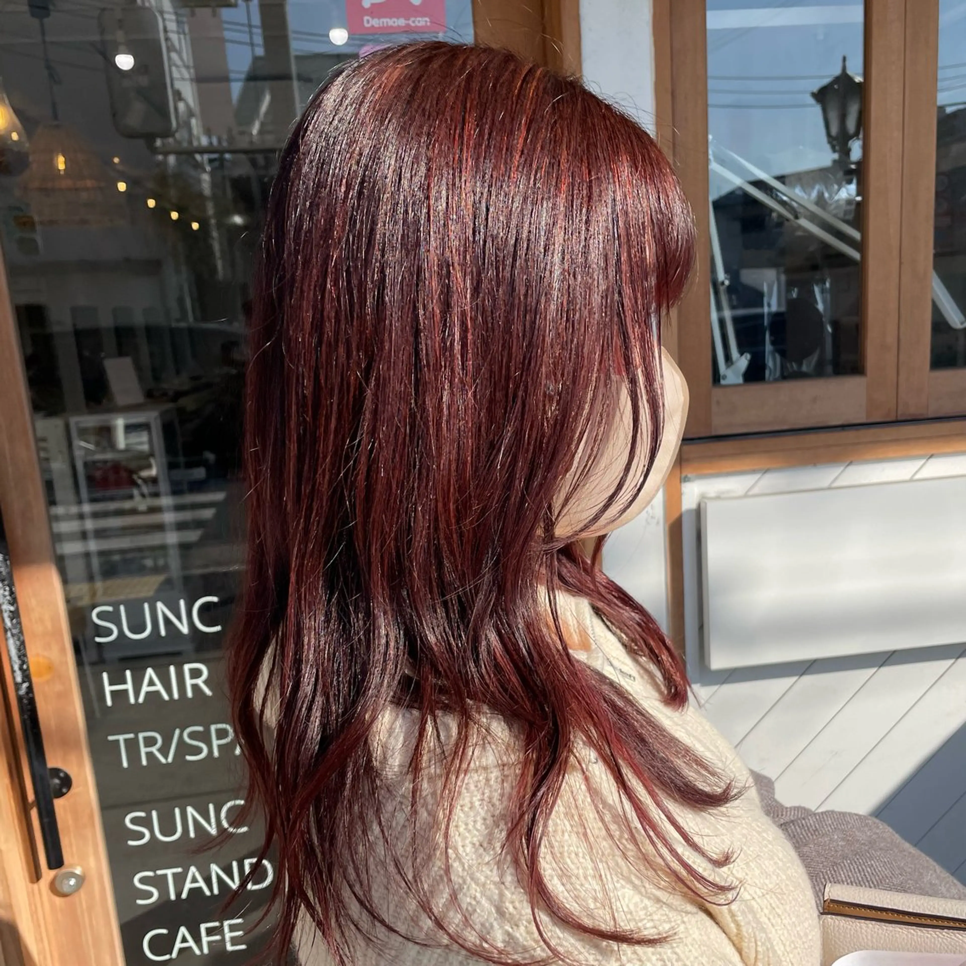 セミロング ハイライト カット ヘアカラー トリートメント SUNC🍀大熊 花奈絵🍀のヘアスタイル