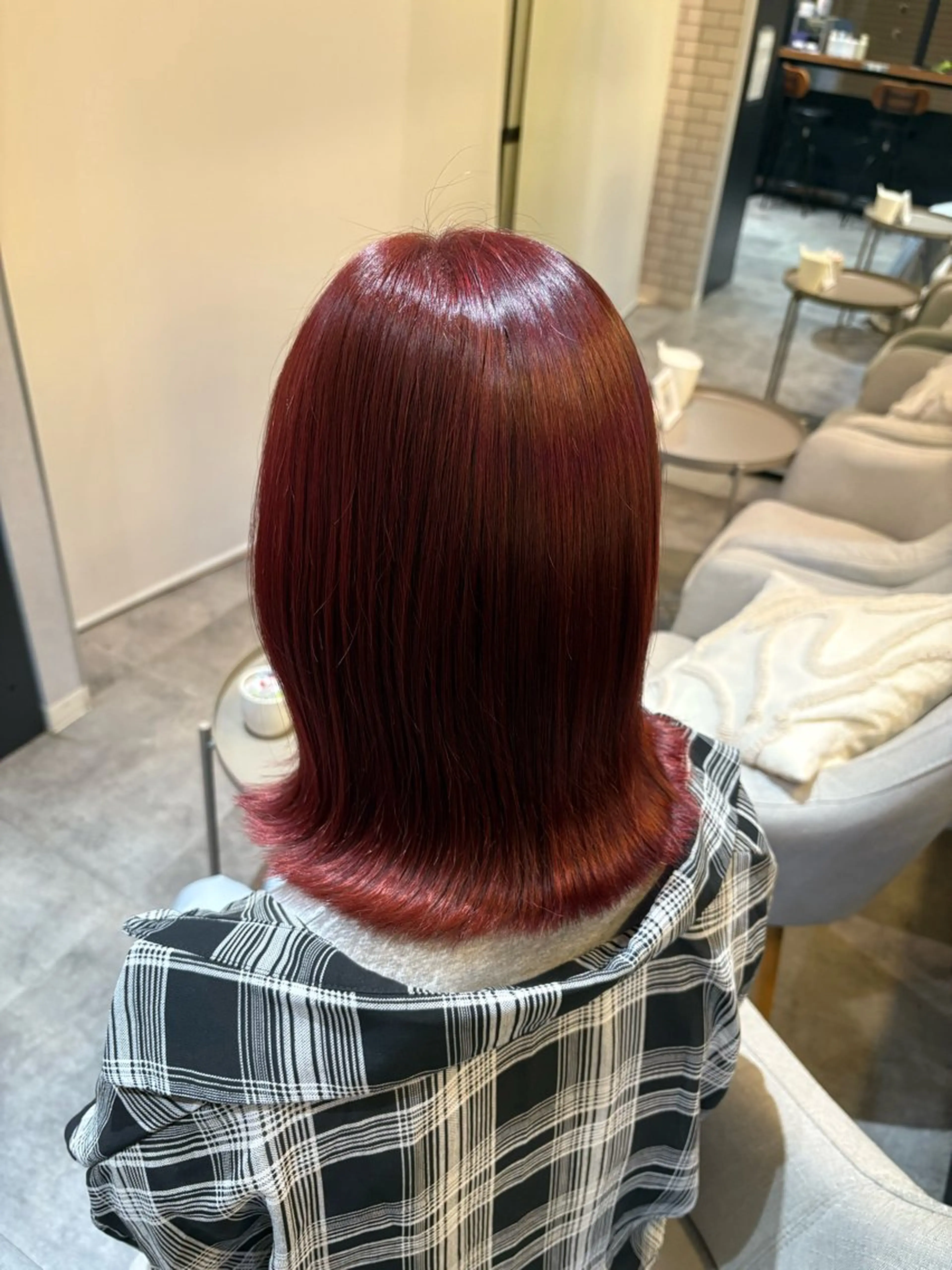 セミロング カラー カット ヘアカラー トリートメント 🖤N゜JILLVA 🤍店長/川田 栞のヘアスタイル