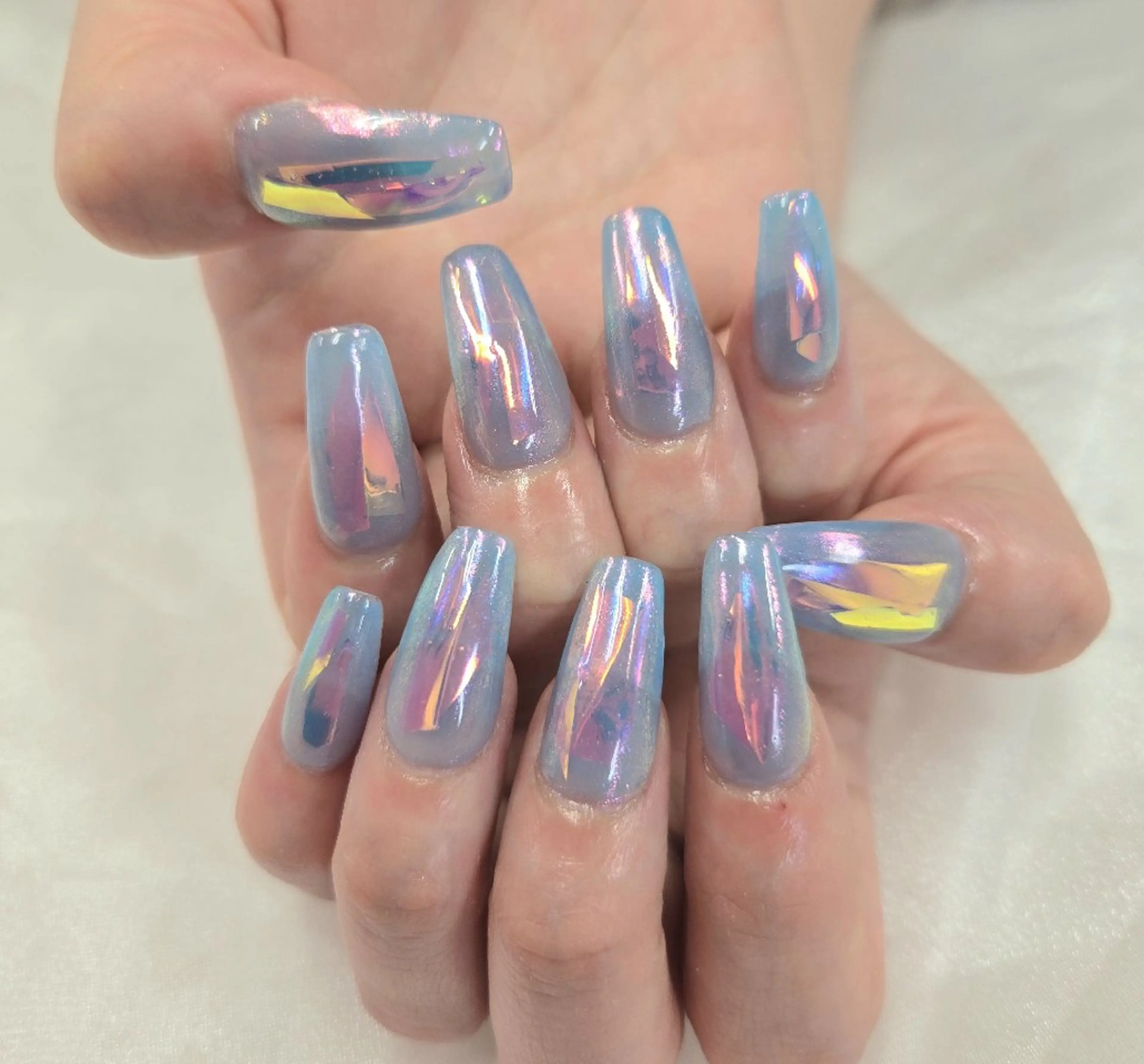 ネイル アートネイル オーロラネイル チークネイル ジェルネイル グラデーション ハンドネイル 河野ちえ (雑誌掲載サロン)のネイルデザイン