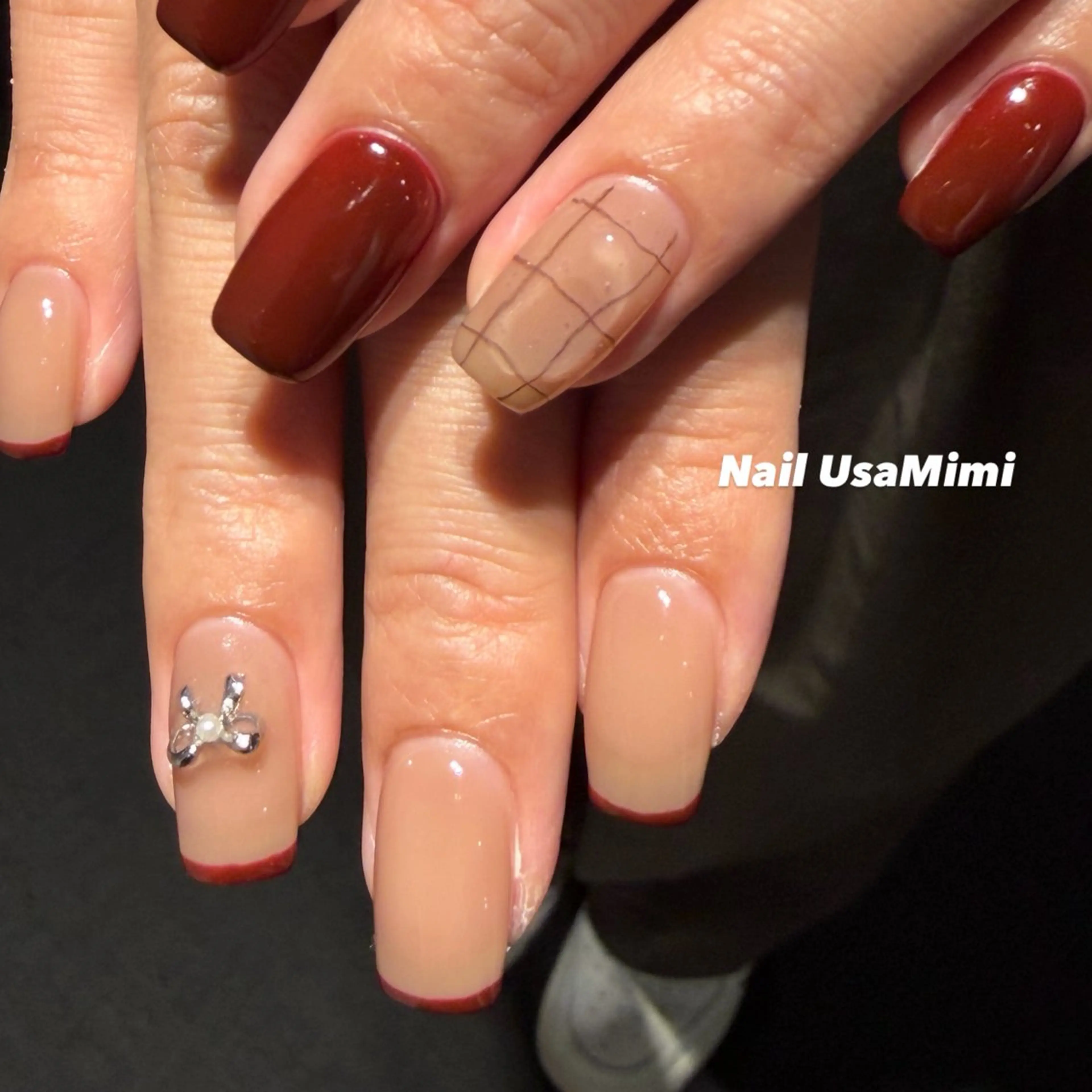 ミディアム ハンドネイル 本町Nail Usa Mimi  SAKIのネイルデザイン