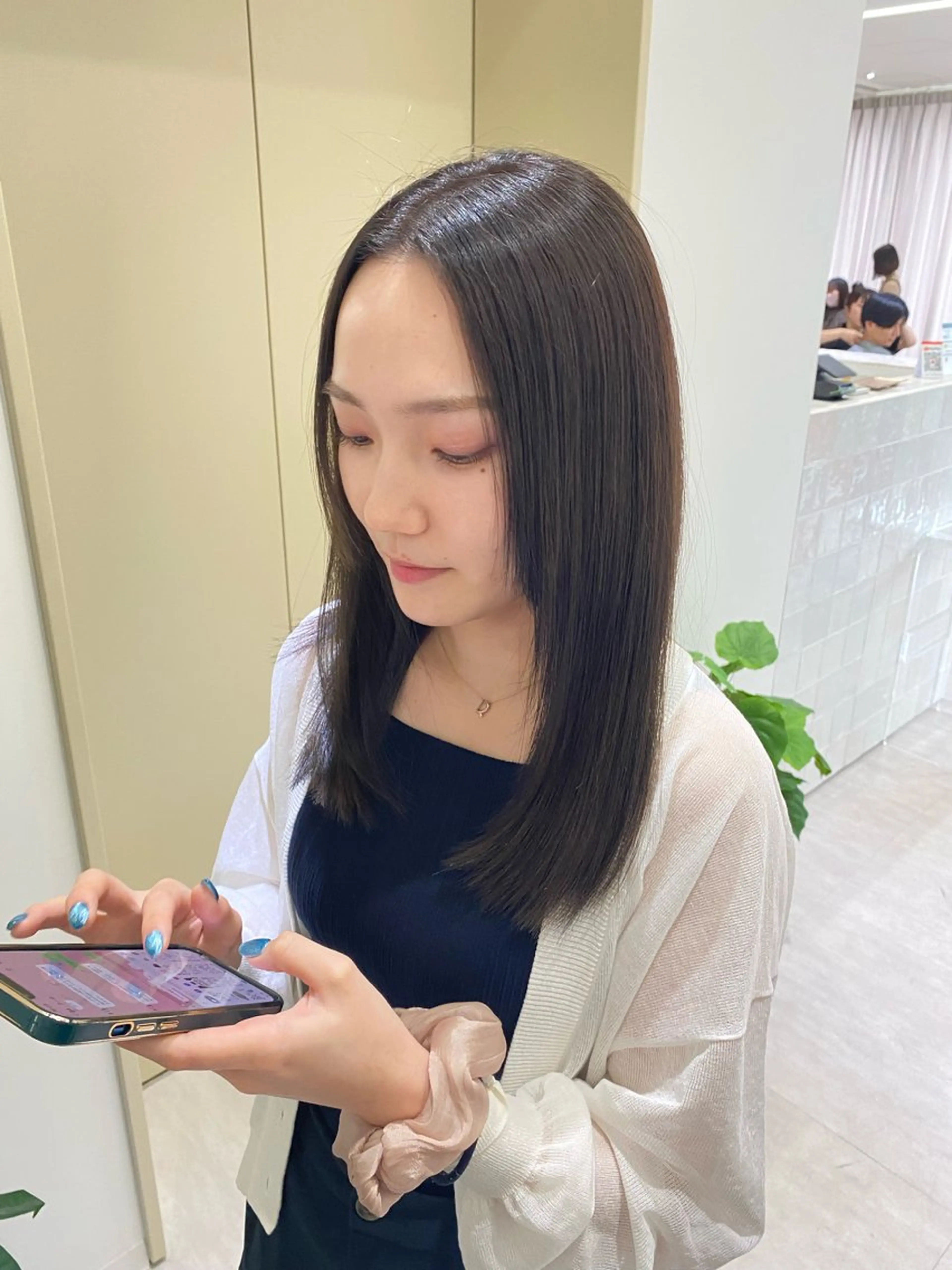 セミロング men'ssalon Zina天神所属・✨髪質改善/顔周りカ ット/縮毛矯正✨三隅のヘアスタイル