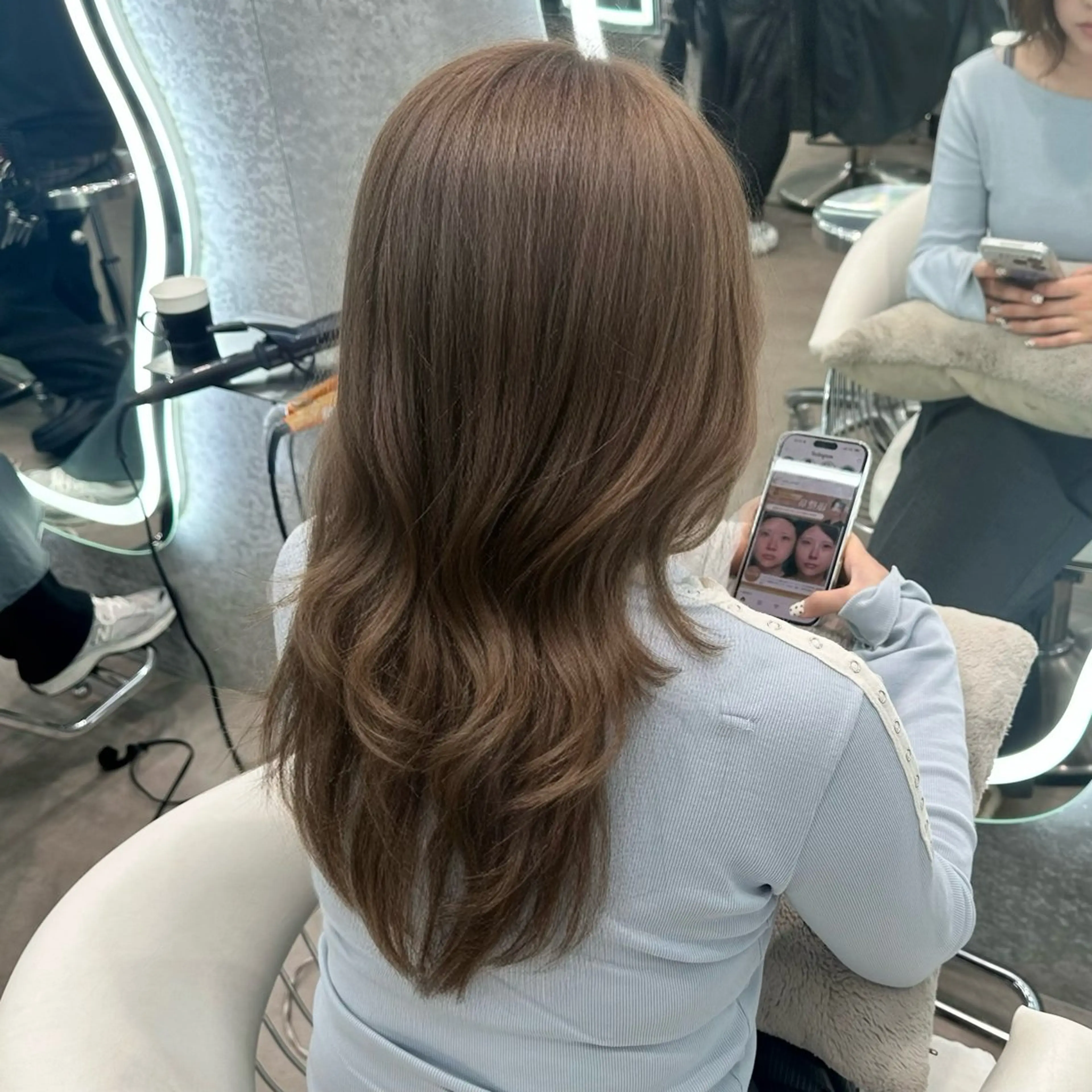 セミロング カラー ヘアアレンジ カット ヘアカラー トリートメント ブリーチなしW🎀 髪質改善/はのんのヘアスタイル