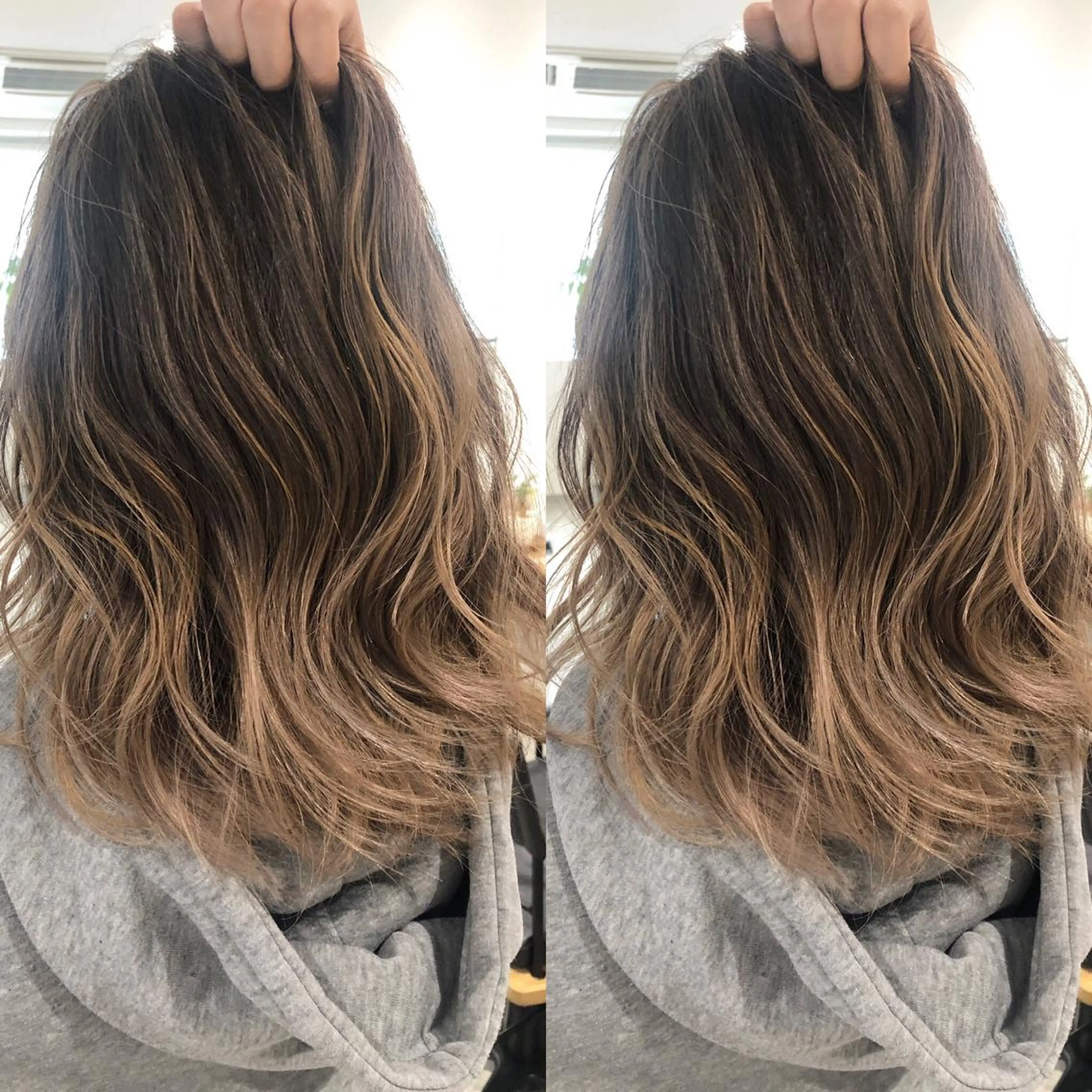 セミロング カラー ブリーチ グラデーションカラー ヘアカラー JILBLAN京都 ショート/ハイライトのヘアスタイル