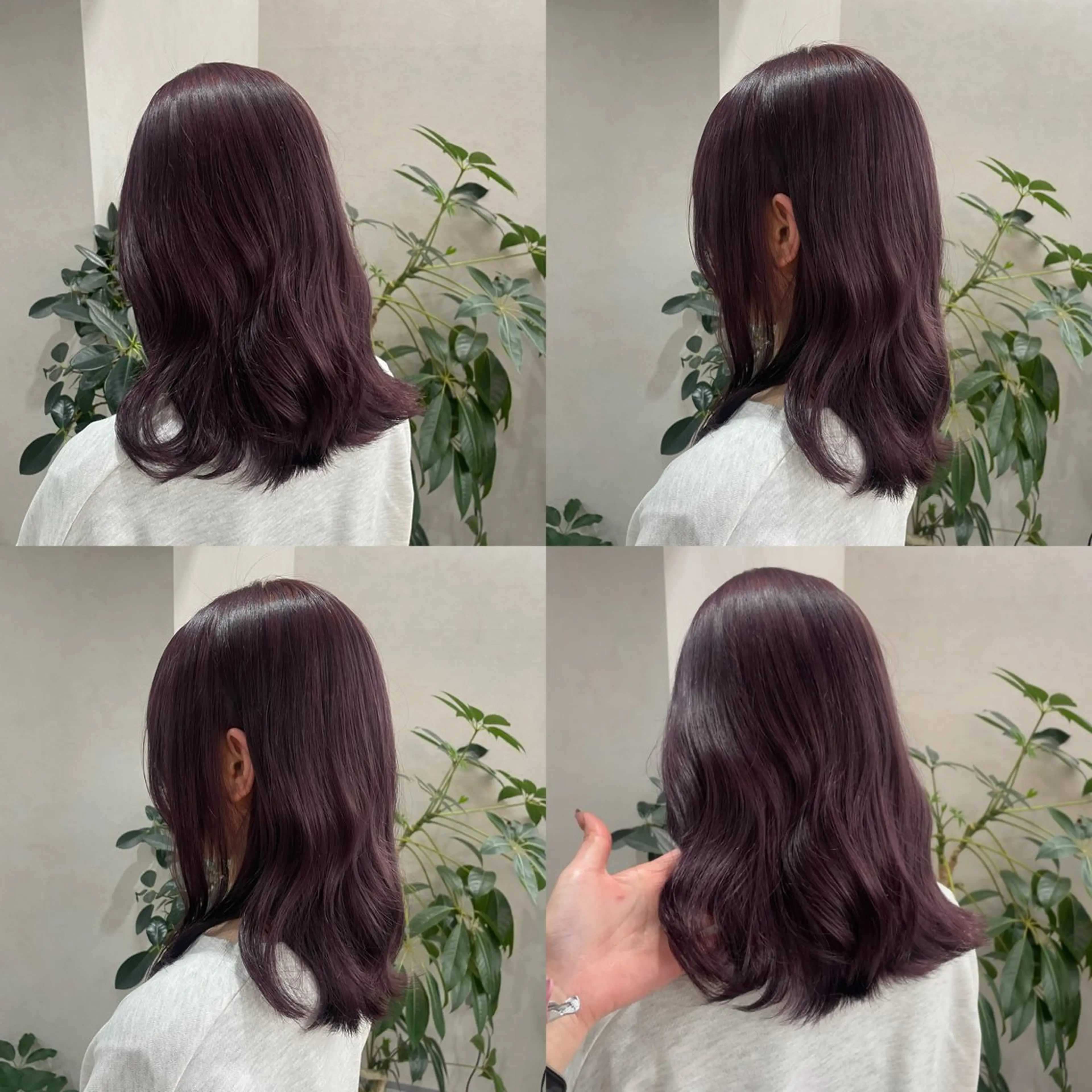 セミロング カラー 透明感カラー バイオレットカラー ヘアカラー 🎀カラー ✨横浜／トレンドのヘアスタイル