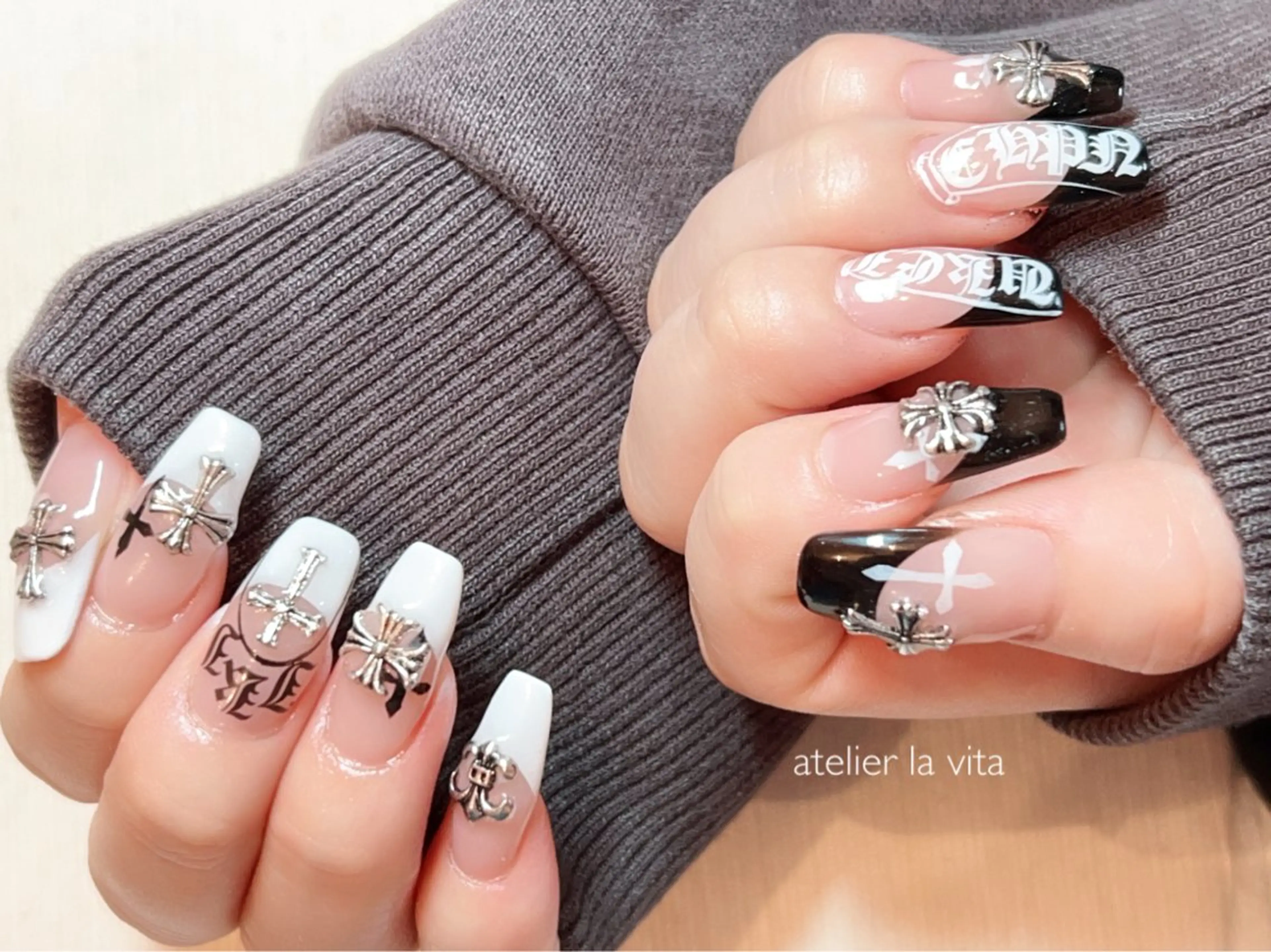 ネイル ジェルネイル ハート 氷ネイル・うるうるネイル マグネットネイル メンズネイル atelier la vita所属・lavita. mimuraのネイルデザイン