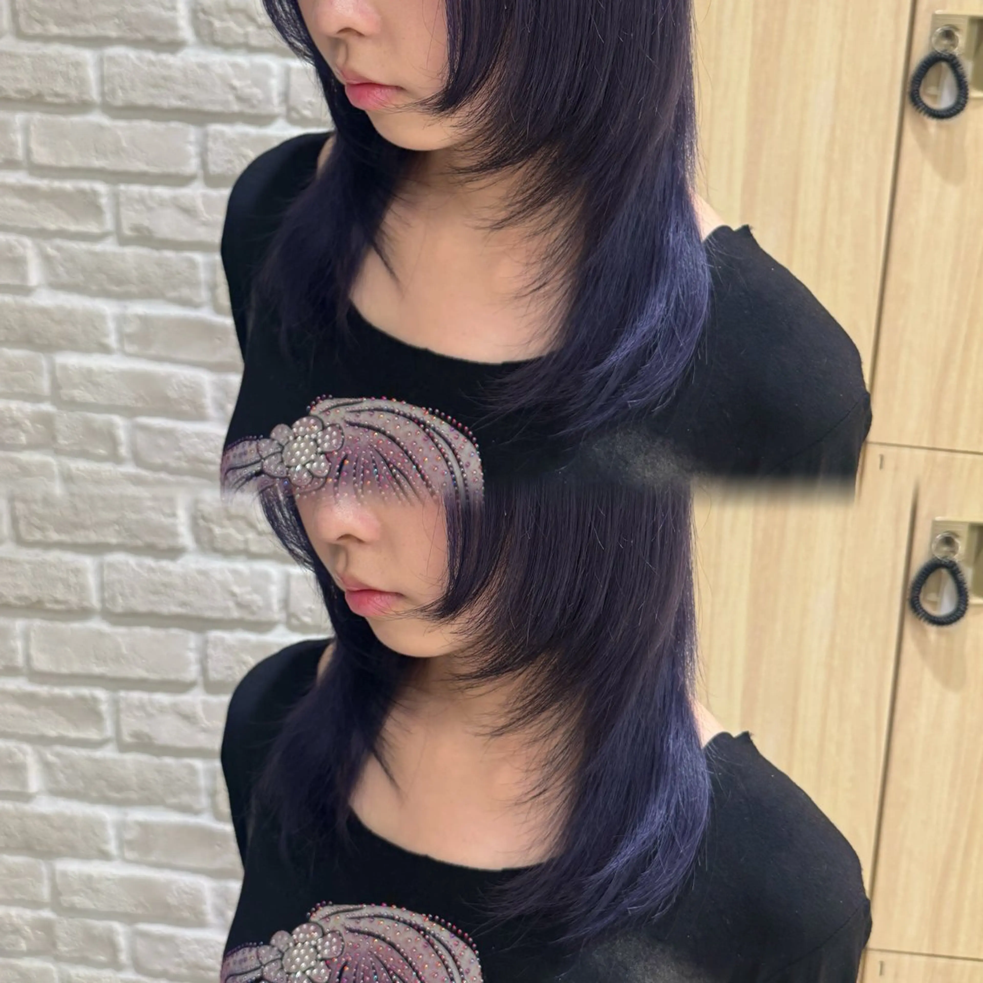 セミロング ヘアカラー トリートメント Ash/ tomona𝜗𝜚のヘアスタイル