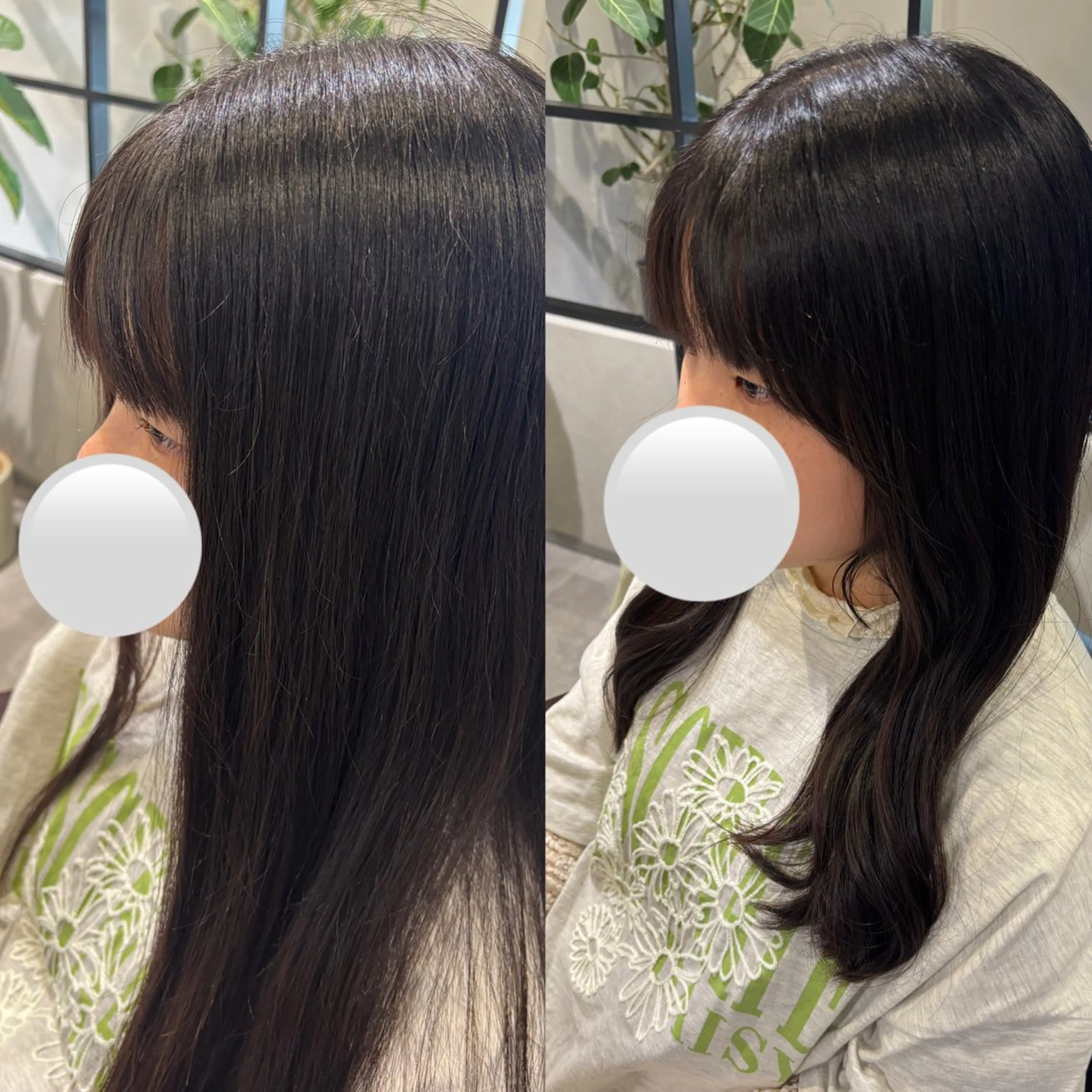 ロング 顔まわりレイヤー 顔周りカット レイヤーカット カット 長尾ゆりの/ボブ/ ベージュ/ハイトーンのヘアスタイル