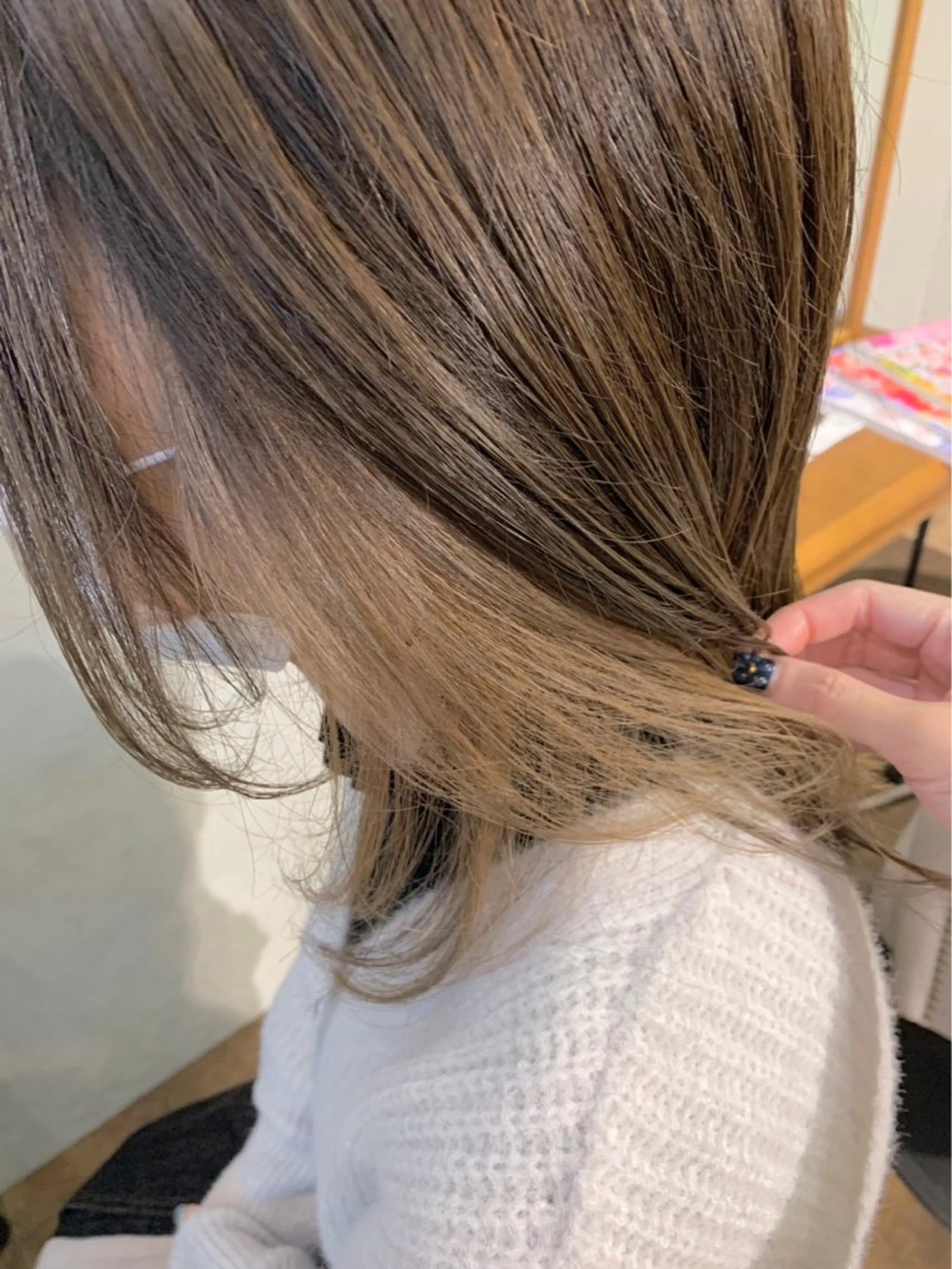 ミディアム カラー カット ヘアカラー トリートメント HairRoom辻堂 Yuyama🕊のヘアスタイル