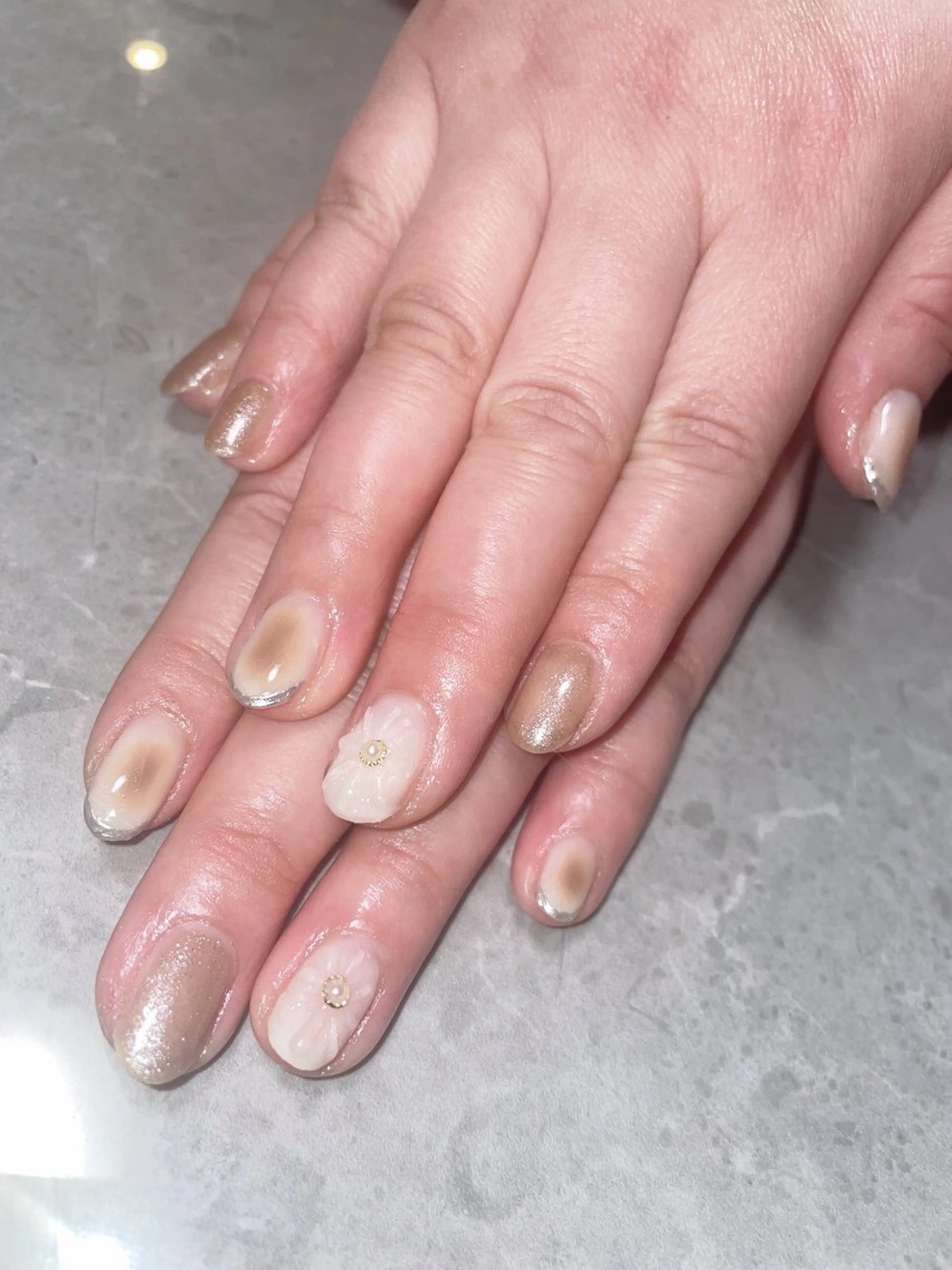 ネイル チークネイル フラワーネイル 二上みつえ【紫波町/自宅ネイルサロン】所属・二上 みつえのネイルデザイン