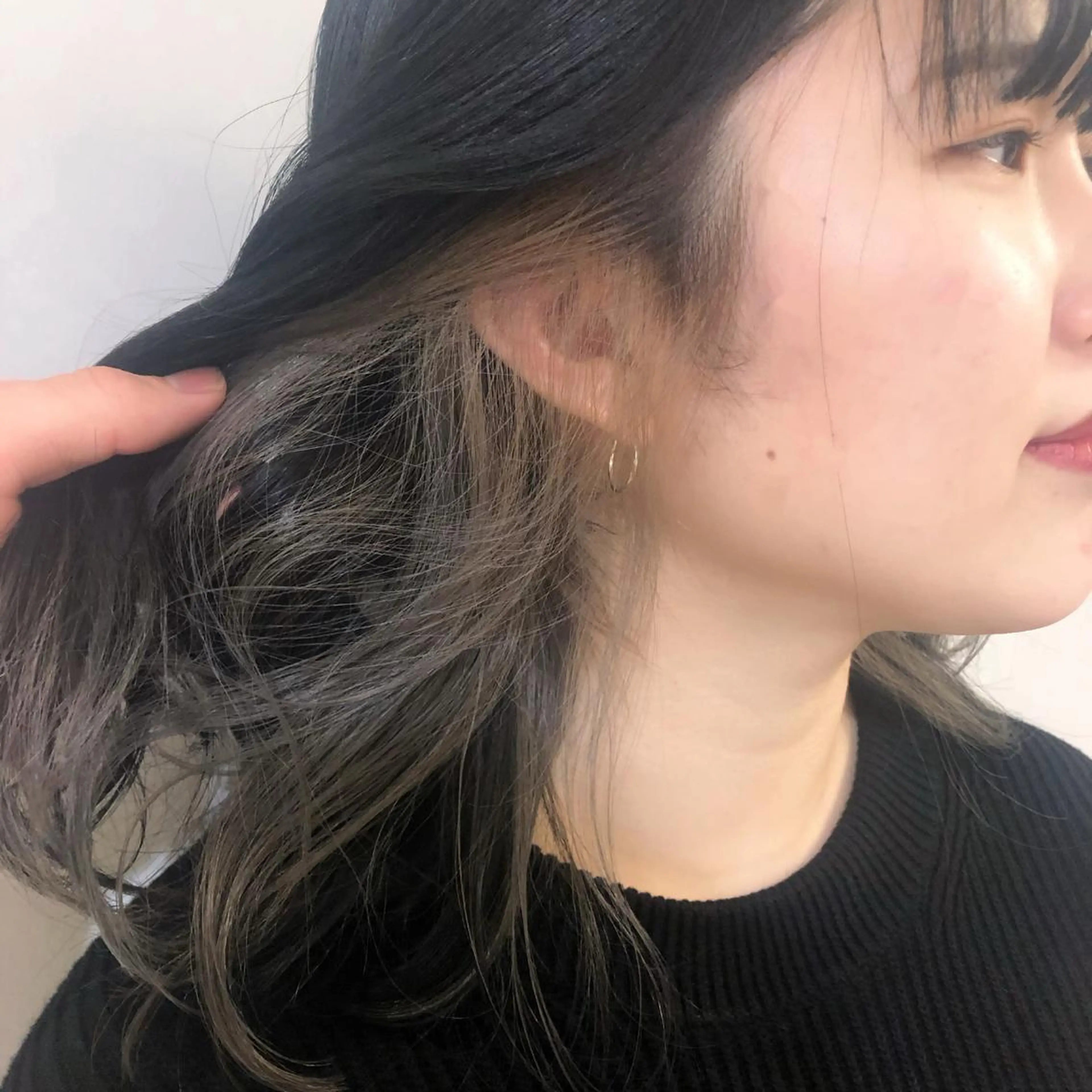 セミロング ボブ/縮毛矯正/ レイヤー/塚田のヘアスタイル