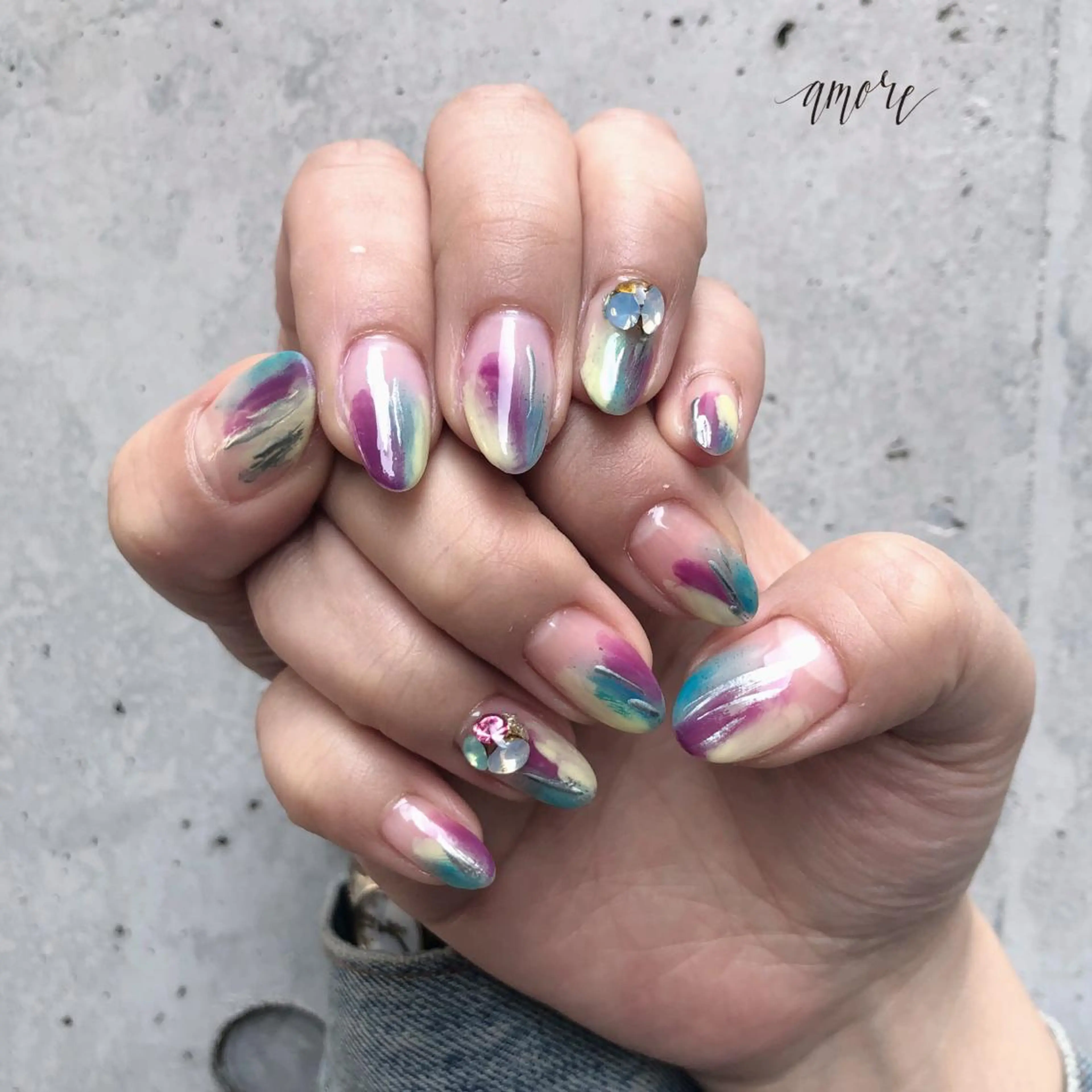 ネイル ジェルネイル ニュアンスネイル 春ネイル You kyehwaのネイルデザイン