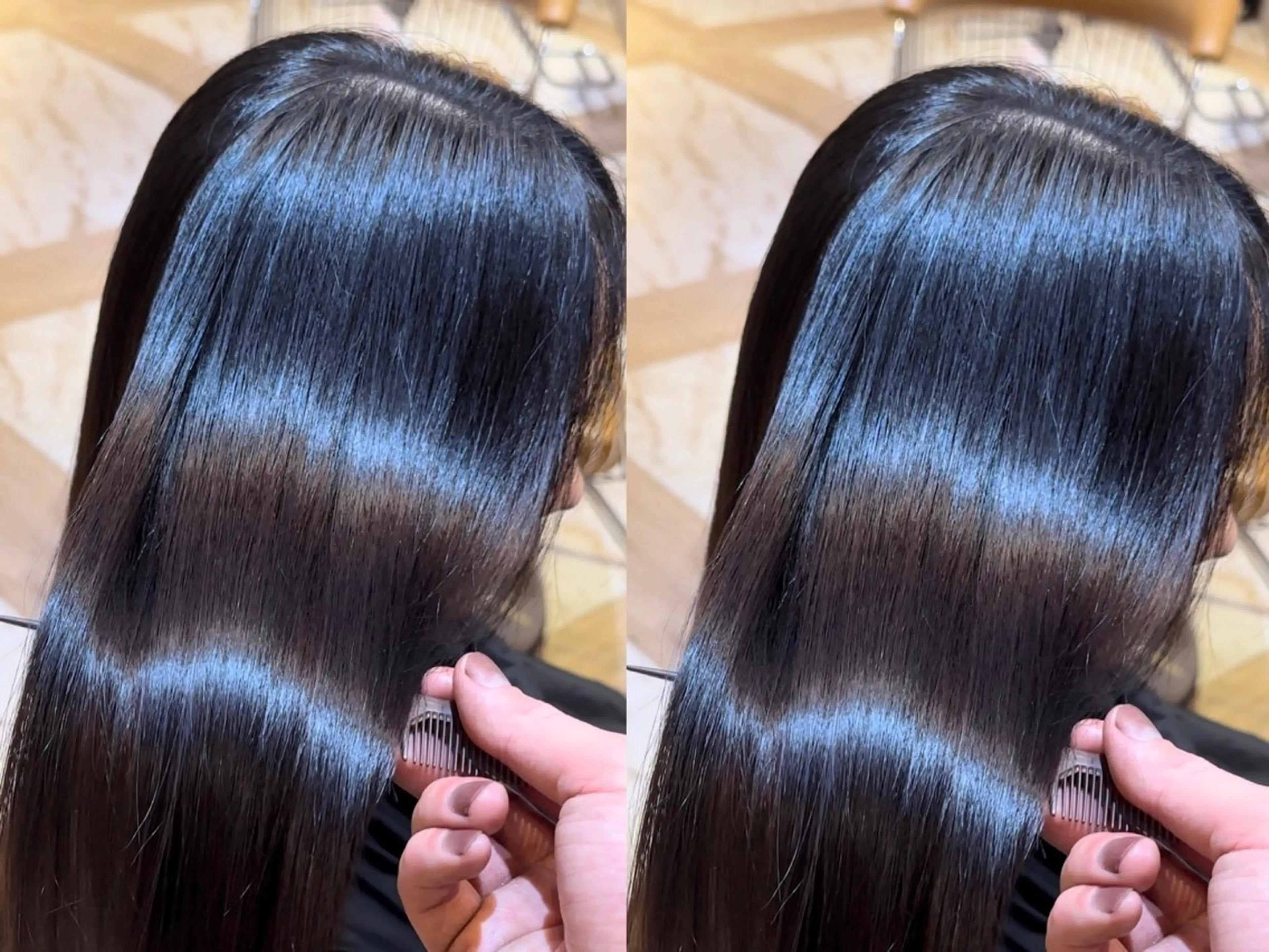 セミロング 縮毛矯正 カット 縮毛矯正 トリートメント ブリーチなしダブル カラー縮毛矯正　下野のヘアスタイル