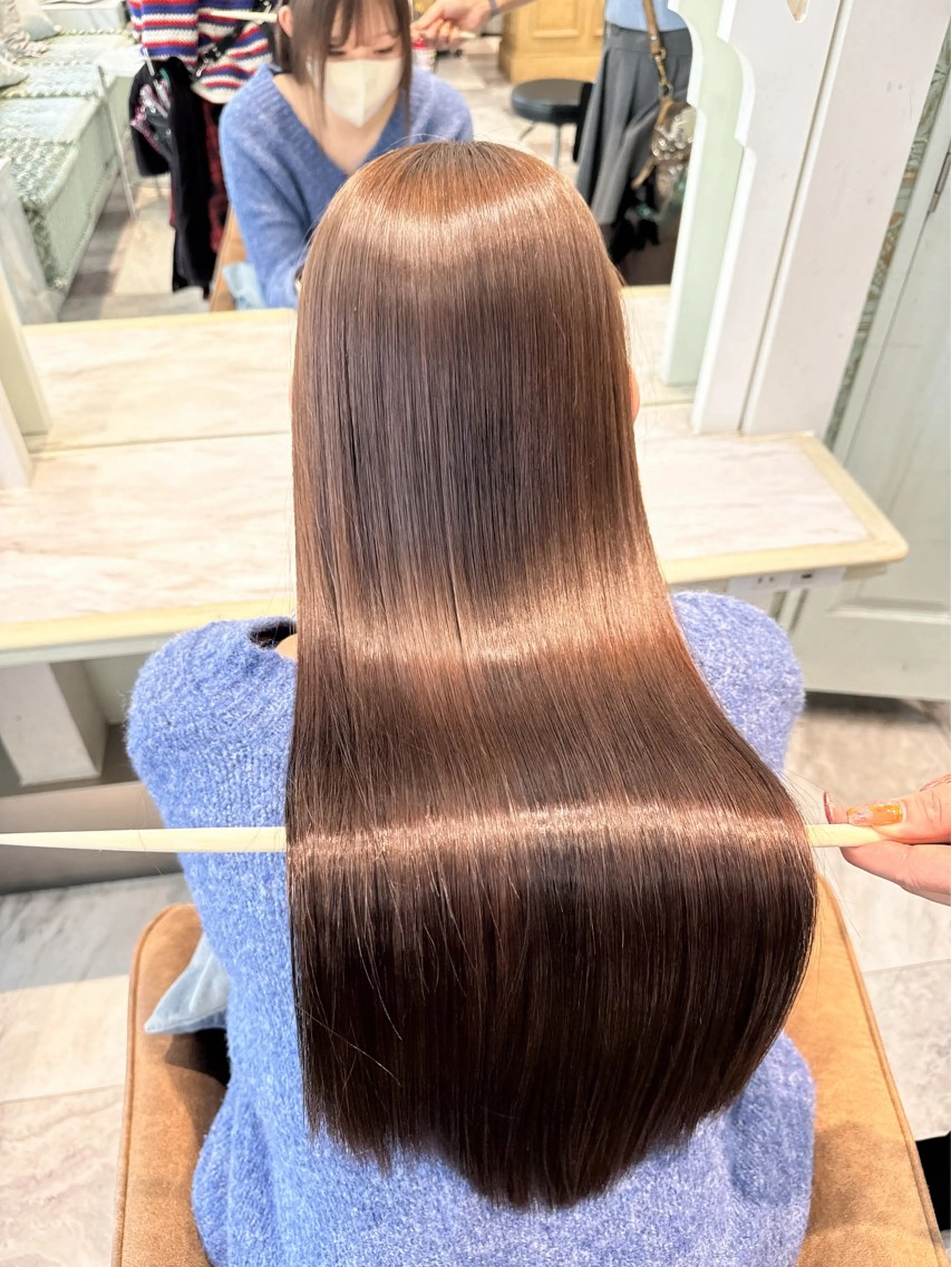 ロング 服部大地/ブリーチ 無しWカラー髪質改善のヘアスタイル