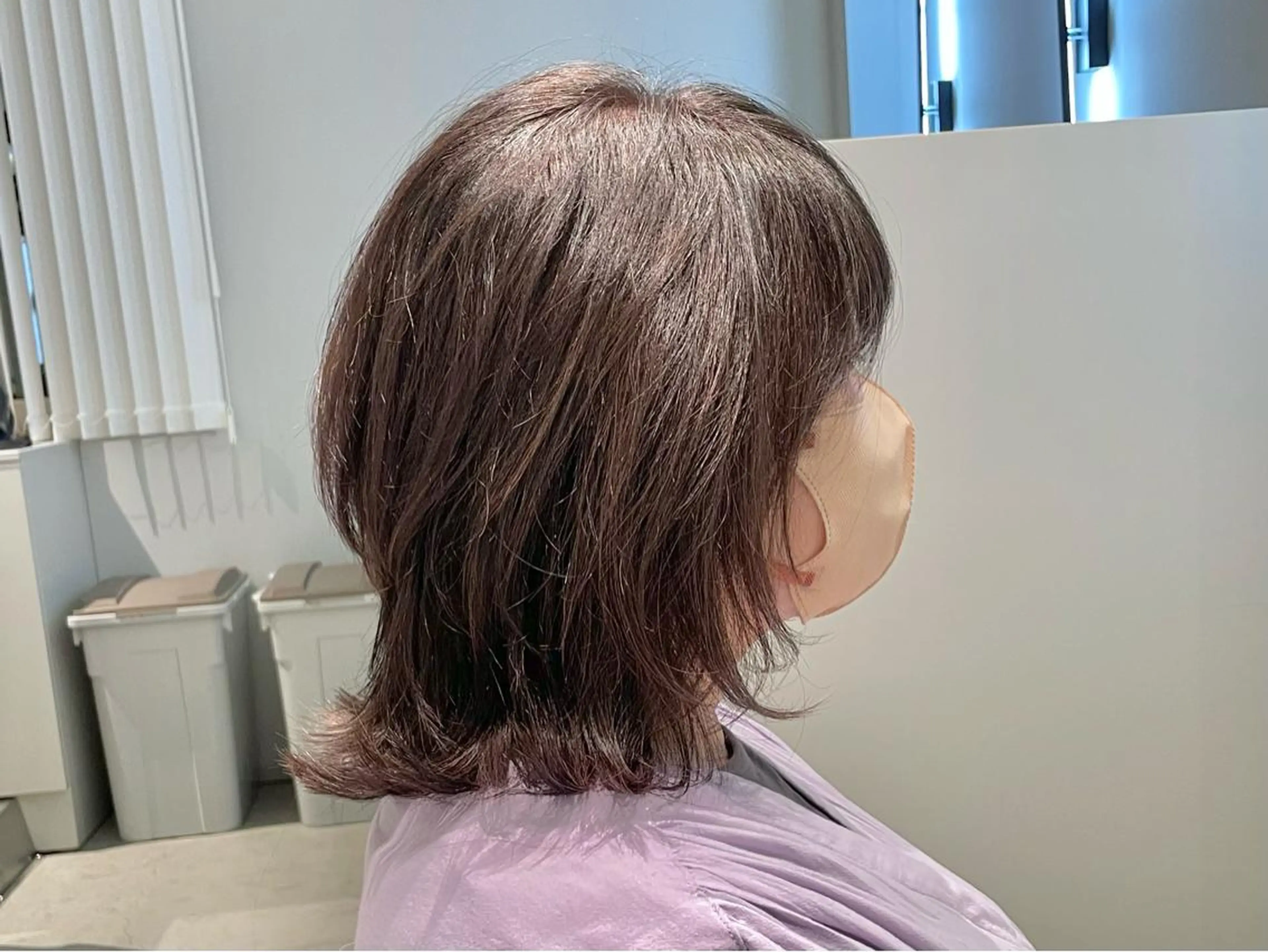 ミディアム カラー くびれヘア カット ヘアカラー トリートメント 中村 研介のヘアスタイル