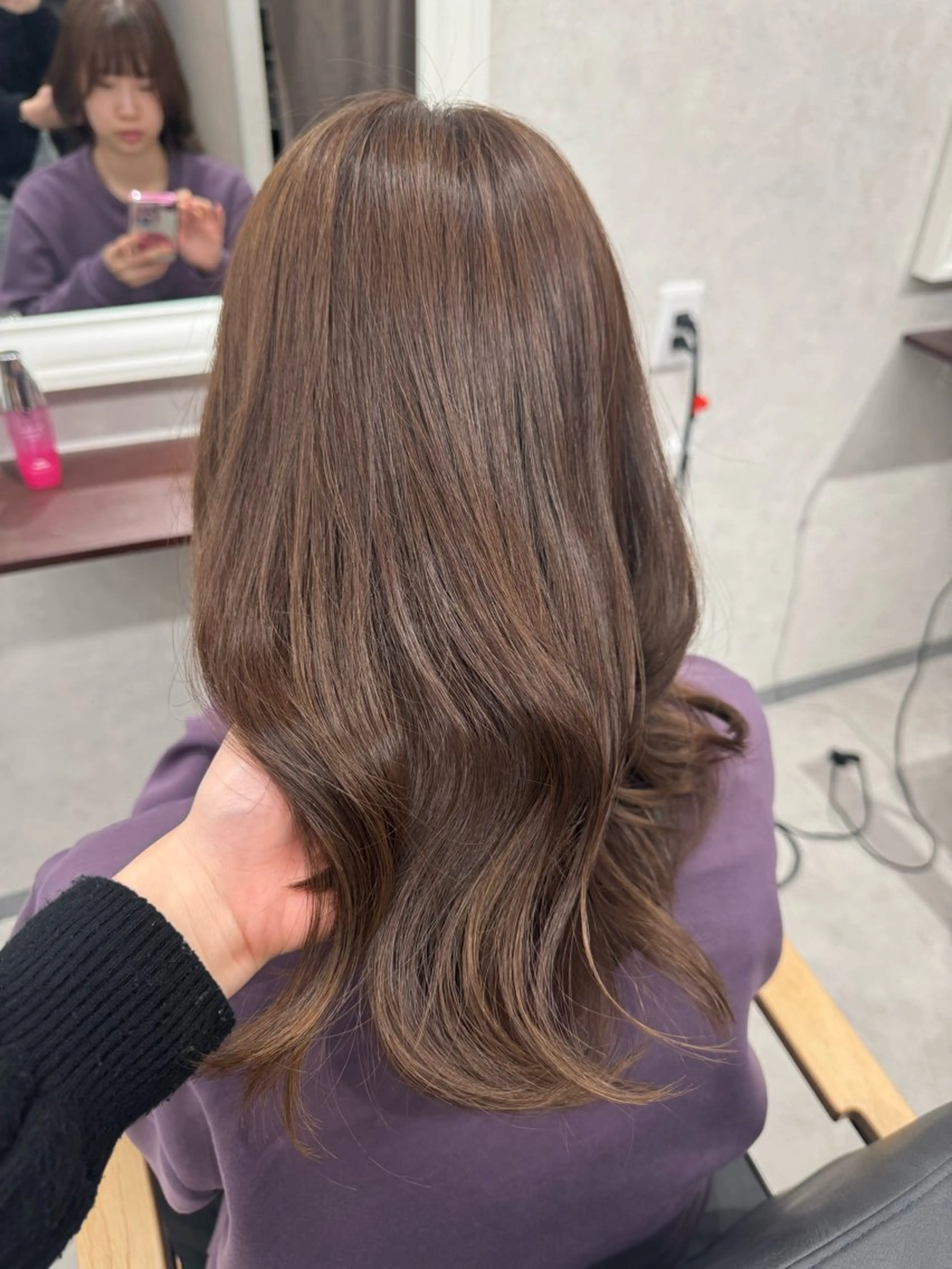 カラー 🩵ワンカラー／ 銀座／mayu🩵のヘアスタイル