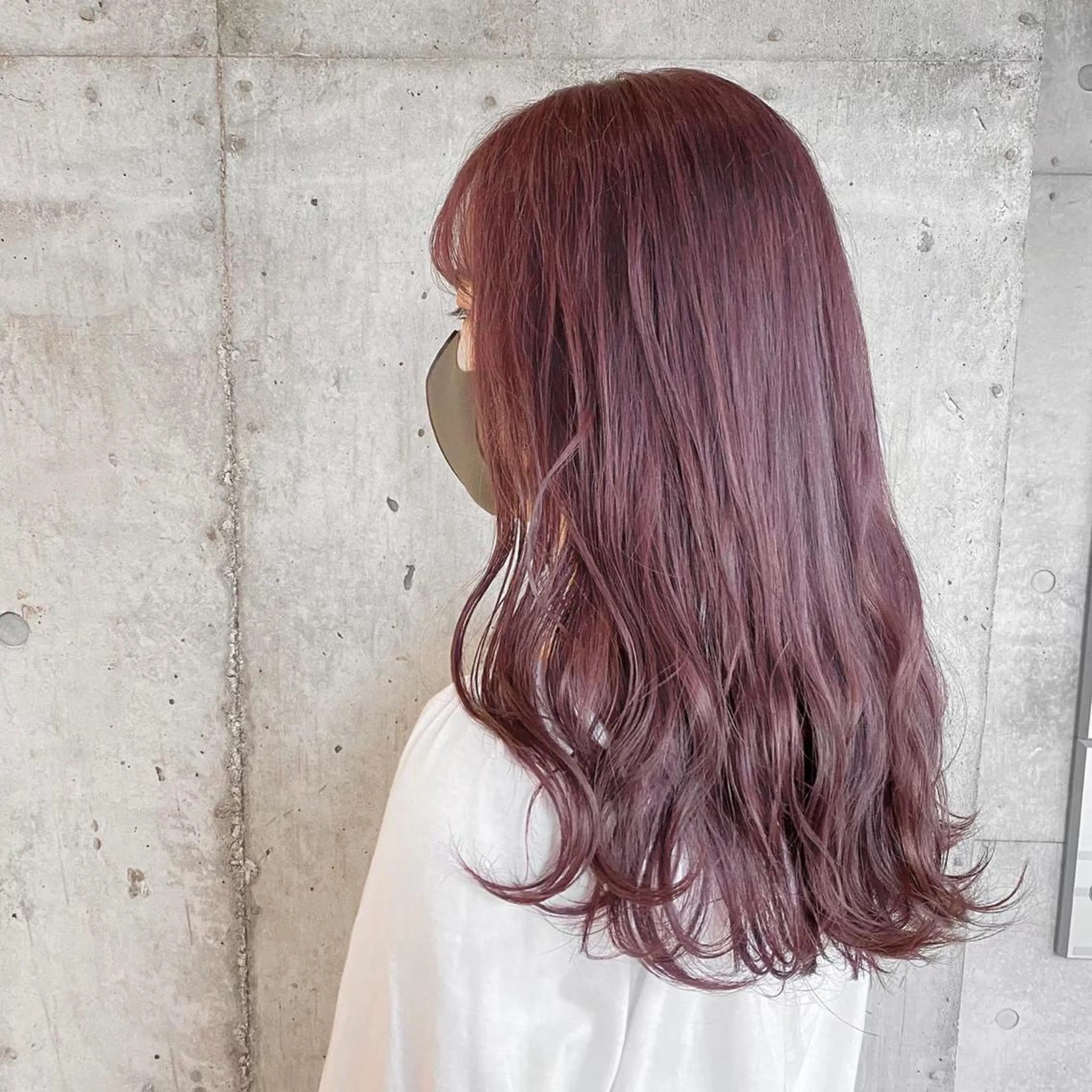 ミディアム カラー ヘアアレンジ レッドカラー ヘアカラー トリートメント ヘアセット 金子 廉のヘアスタイル