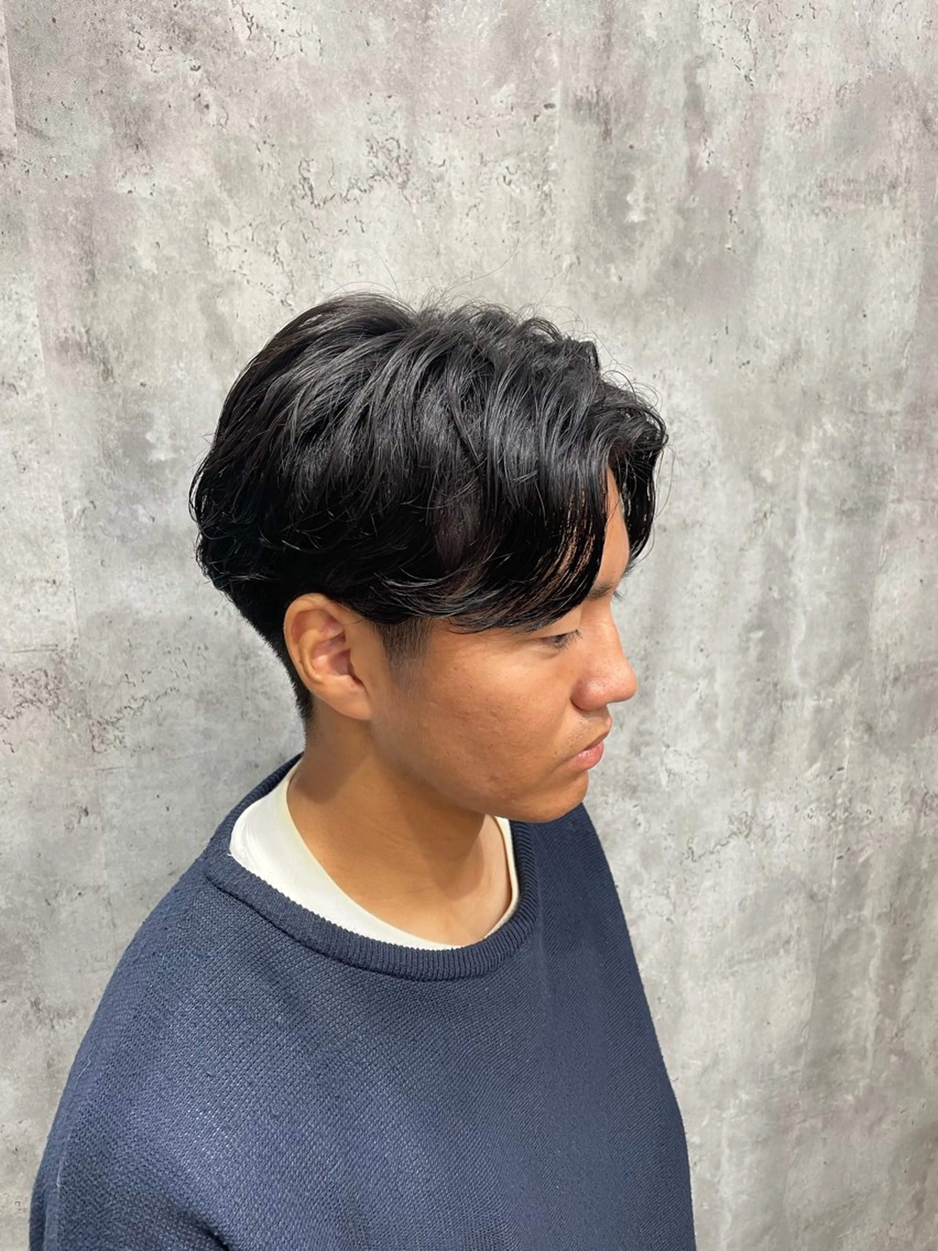 ショート パーマ メンズ カット パーマ シャドウパーマ/縦落 ちパーマ 大久保のヘアスタイル