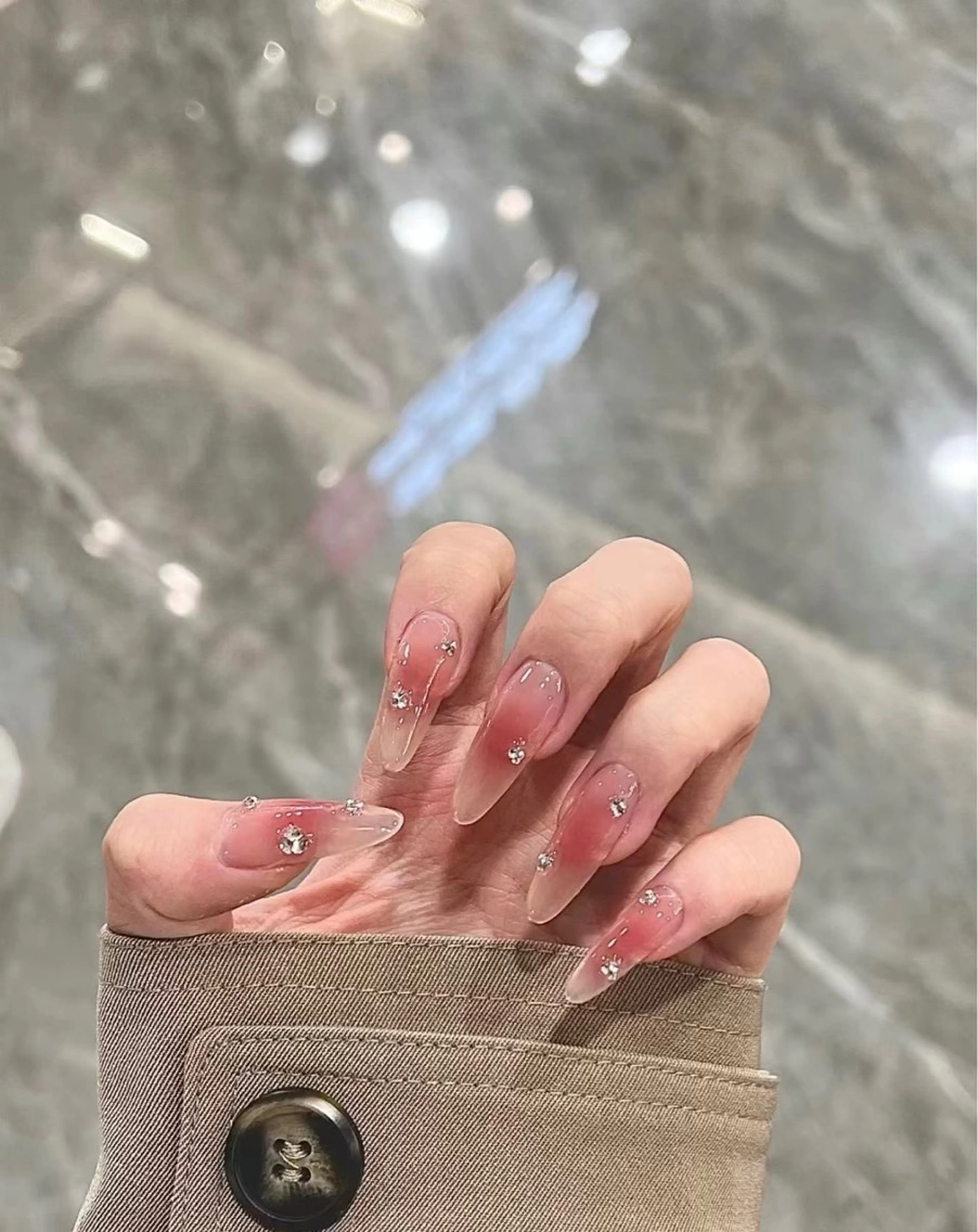 ハードデザイン+チップ長さ出し+つけ放題の写真