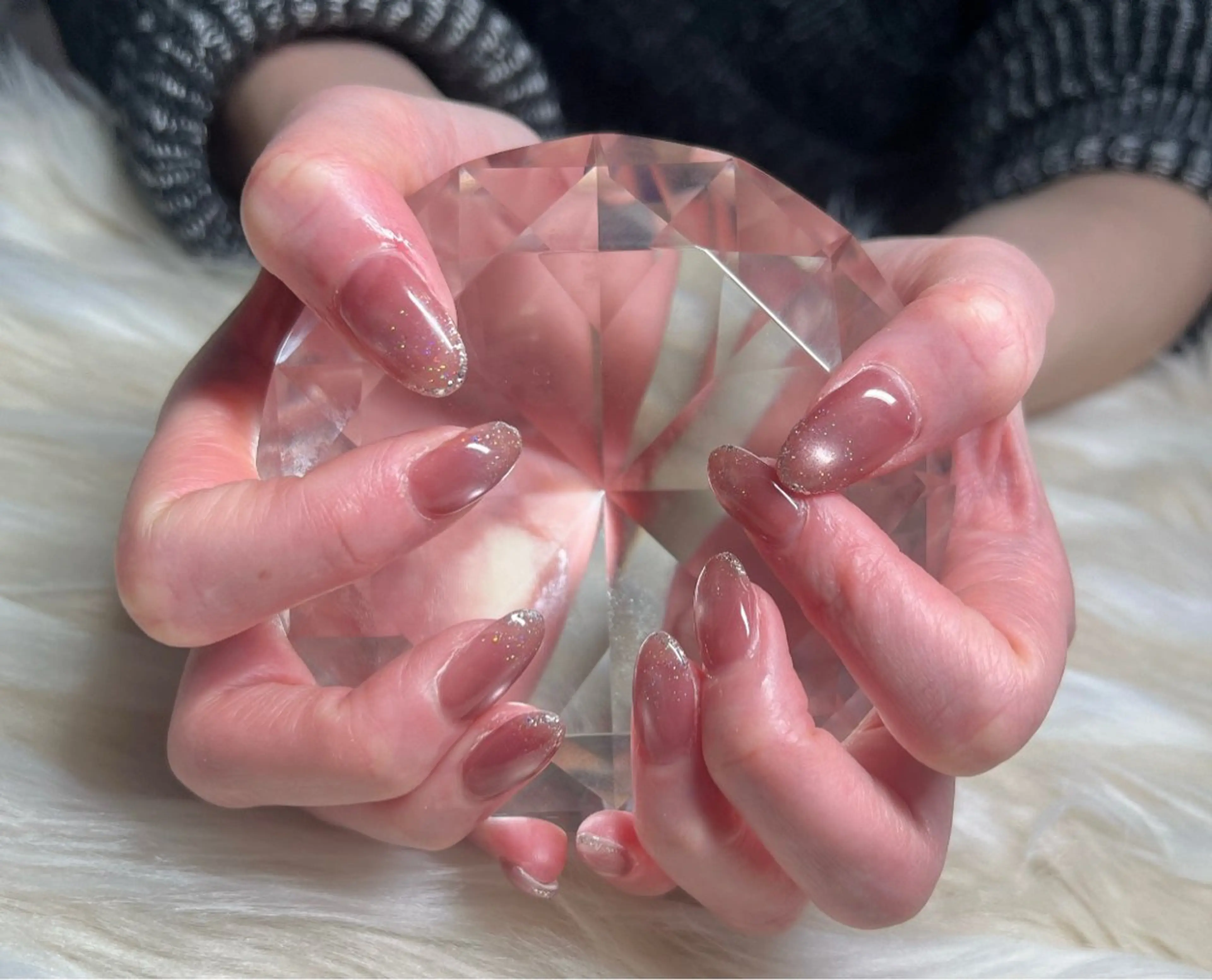 ネイル 長さ出し フラッシュネイル フレンチネイル ジェルネイル グラデーション ハンドネイル Nail&eye Belire 新宿のネイルデザイン