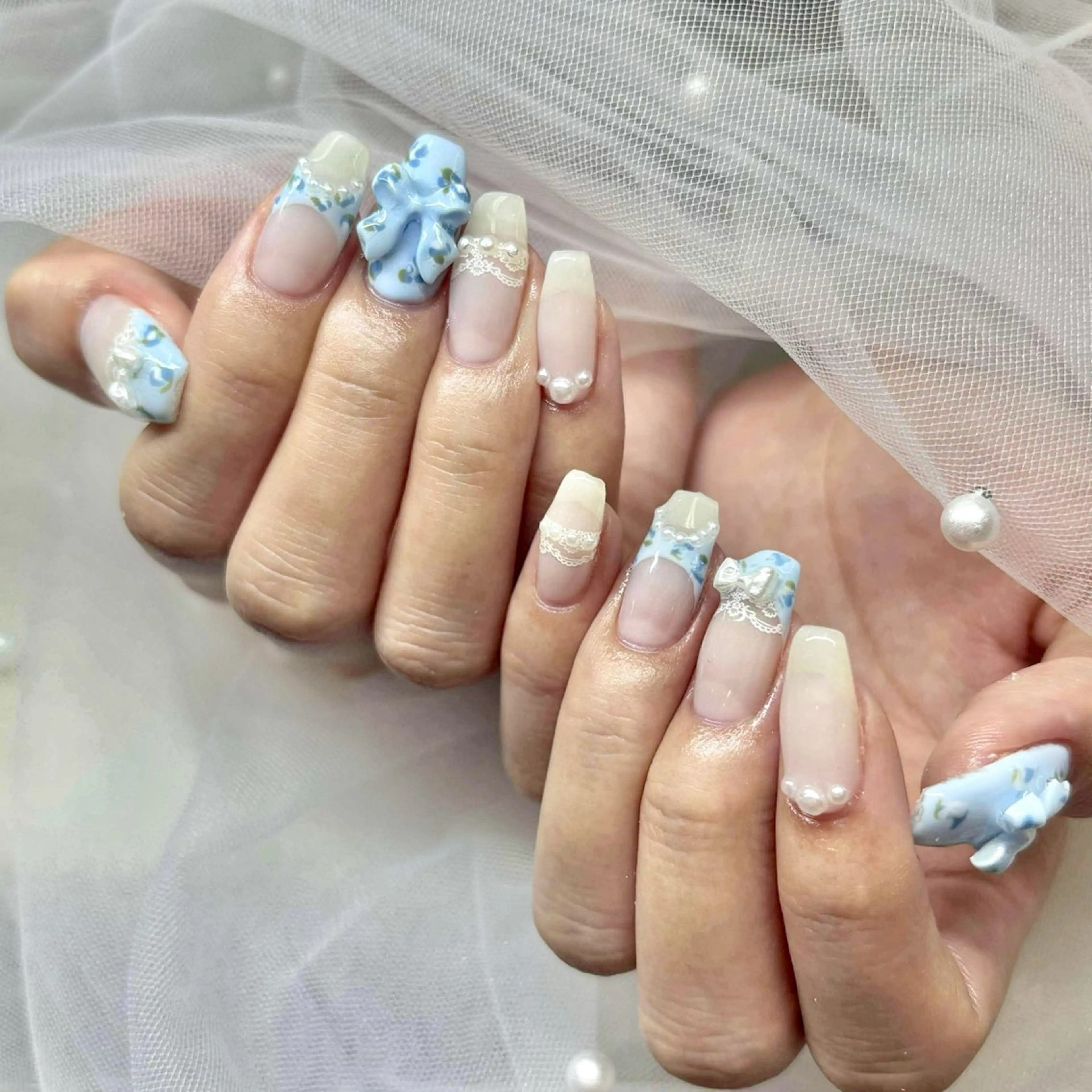 ネイル 長さ出し ジェルネイル パラジェル ハンドネイル Any nail新大久保店のネイルデザイン