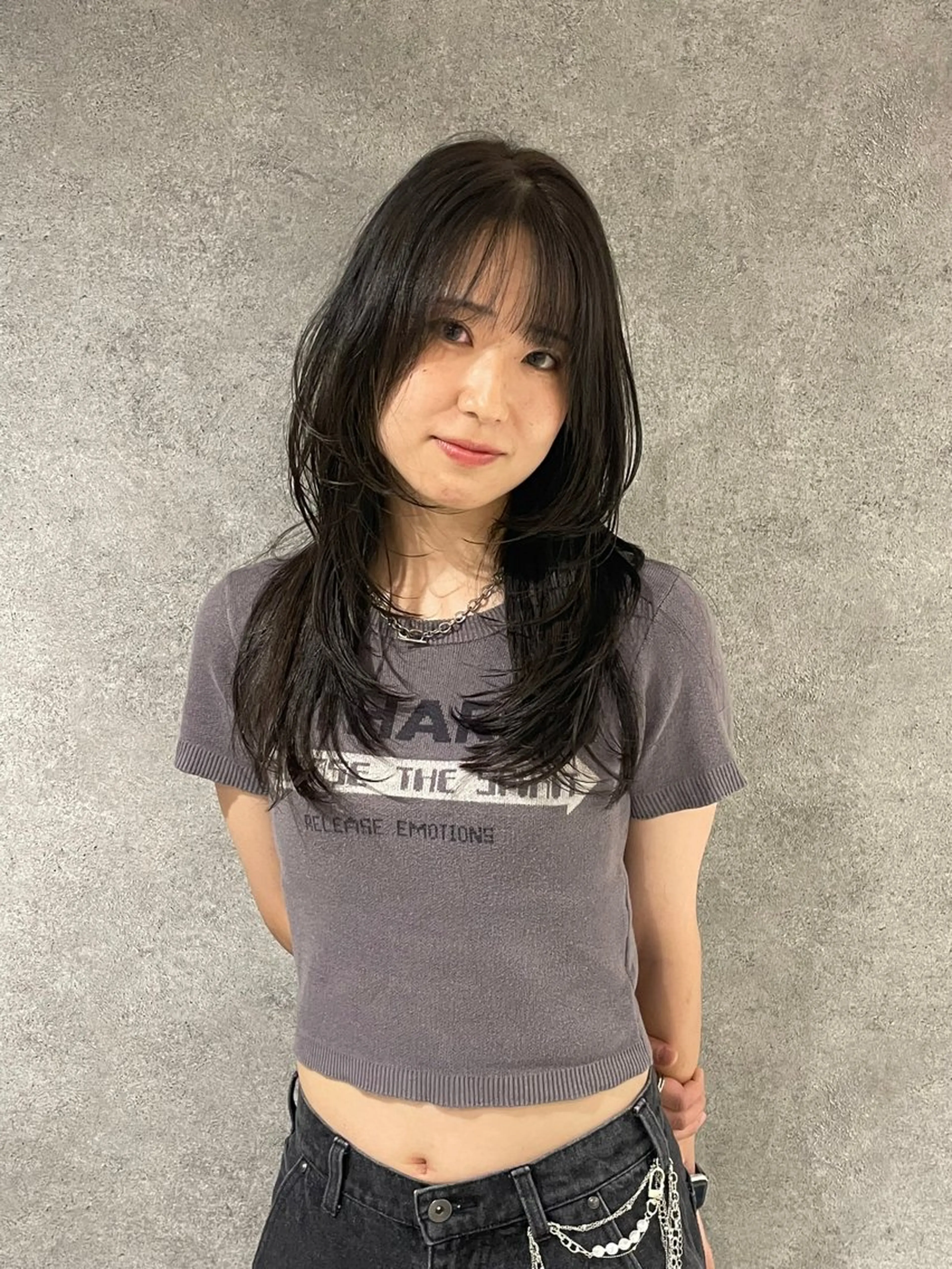 ロング ロングレイヤー 韓国風ヘア レイヤーカット ロング ウルフカット カット ヘアカラー トリートメント レイヤーカット 縮毛矯正◽️河野泰貴のヘアスタイル