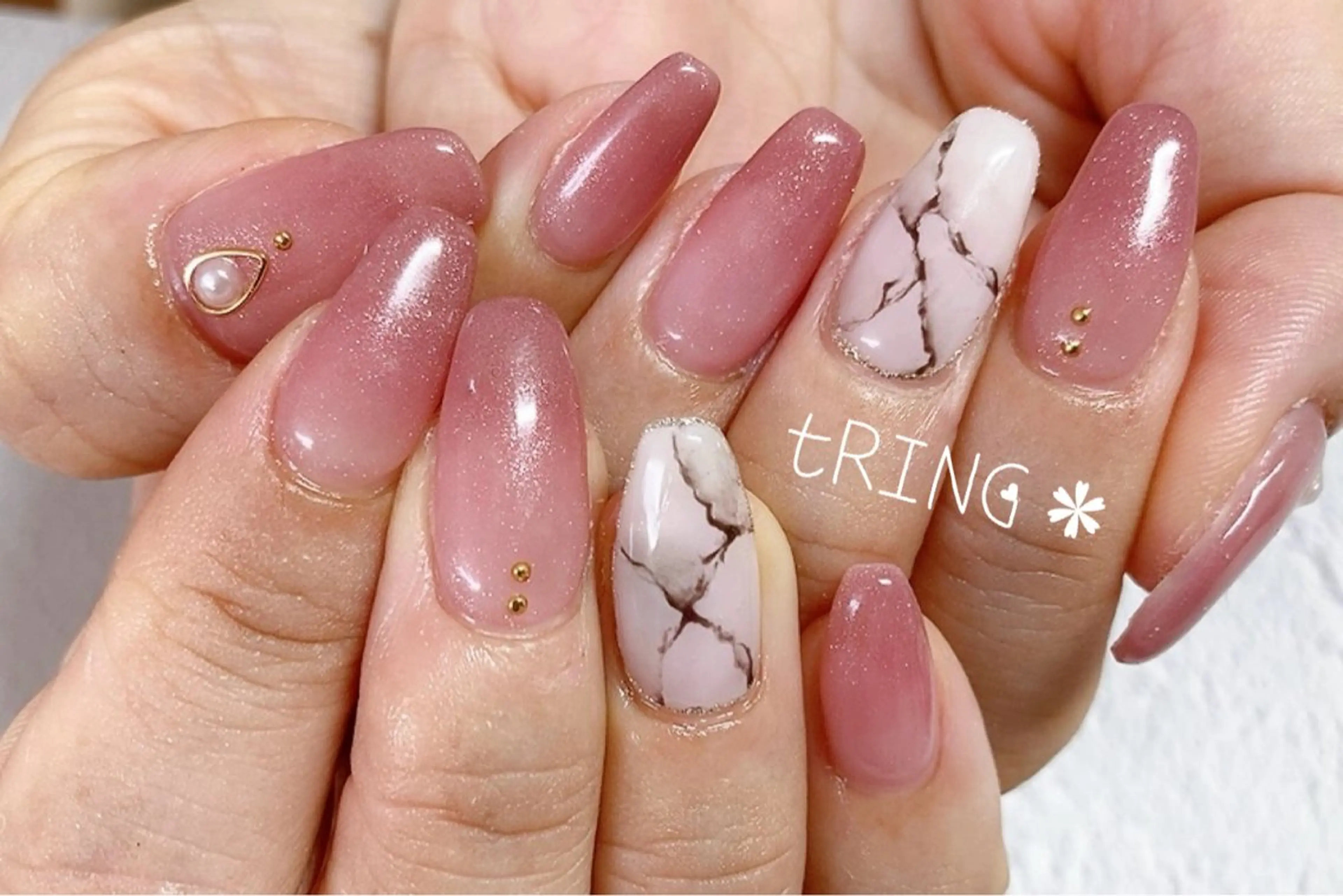 ネイル ハンドネイル tRING＊ しいの木台のネイルデザイン