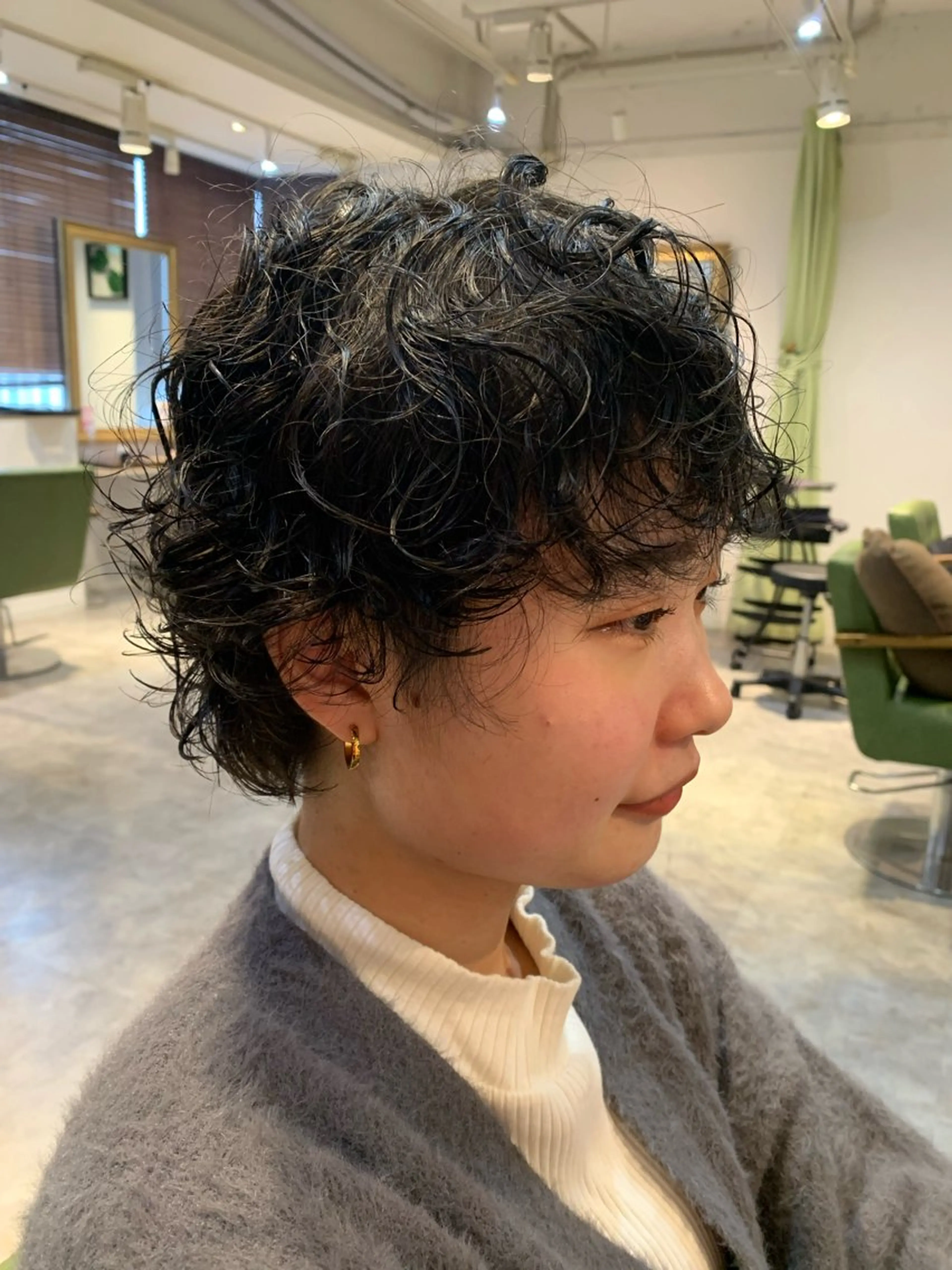 【くるんっとおしゃれ可愛く☆】ダメージレス🌿🫧コスメパーマ＋カット　￥9,980の写真