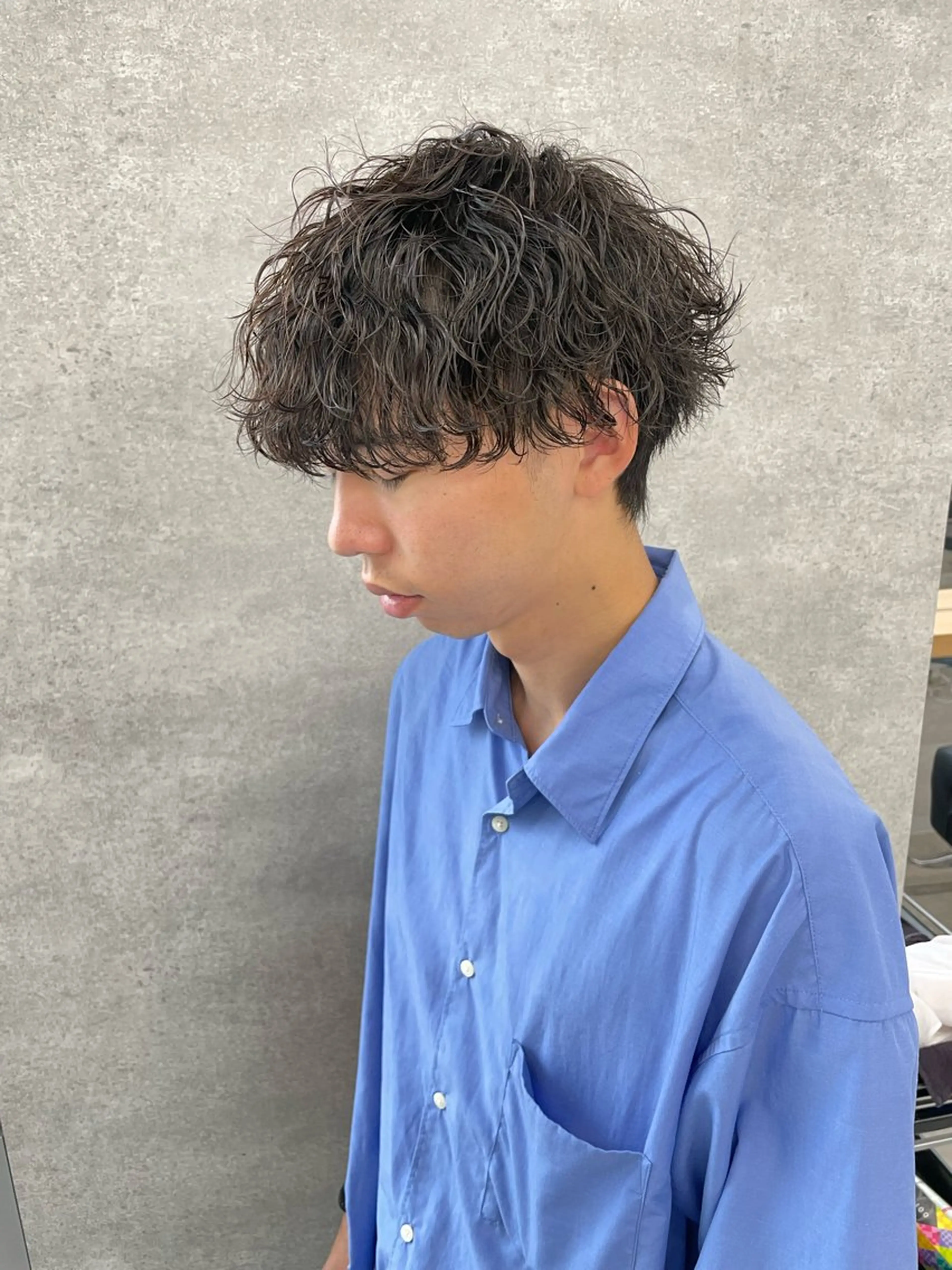 パーマ メンズ カット パーマ トリートメント ヘッドスパ ヘアセット イケメン製造機 🔥上原沙羅🔥のヘアスタイル