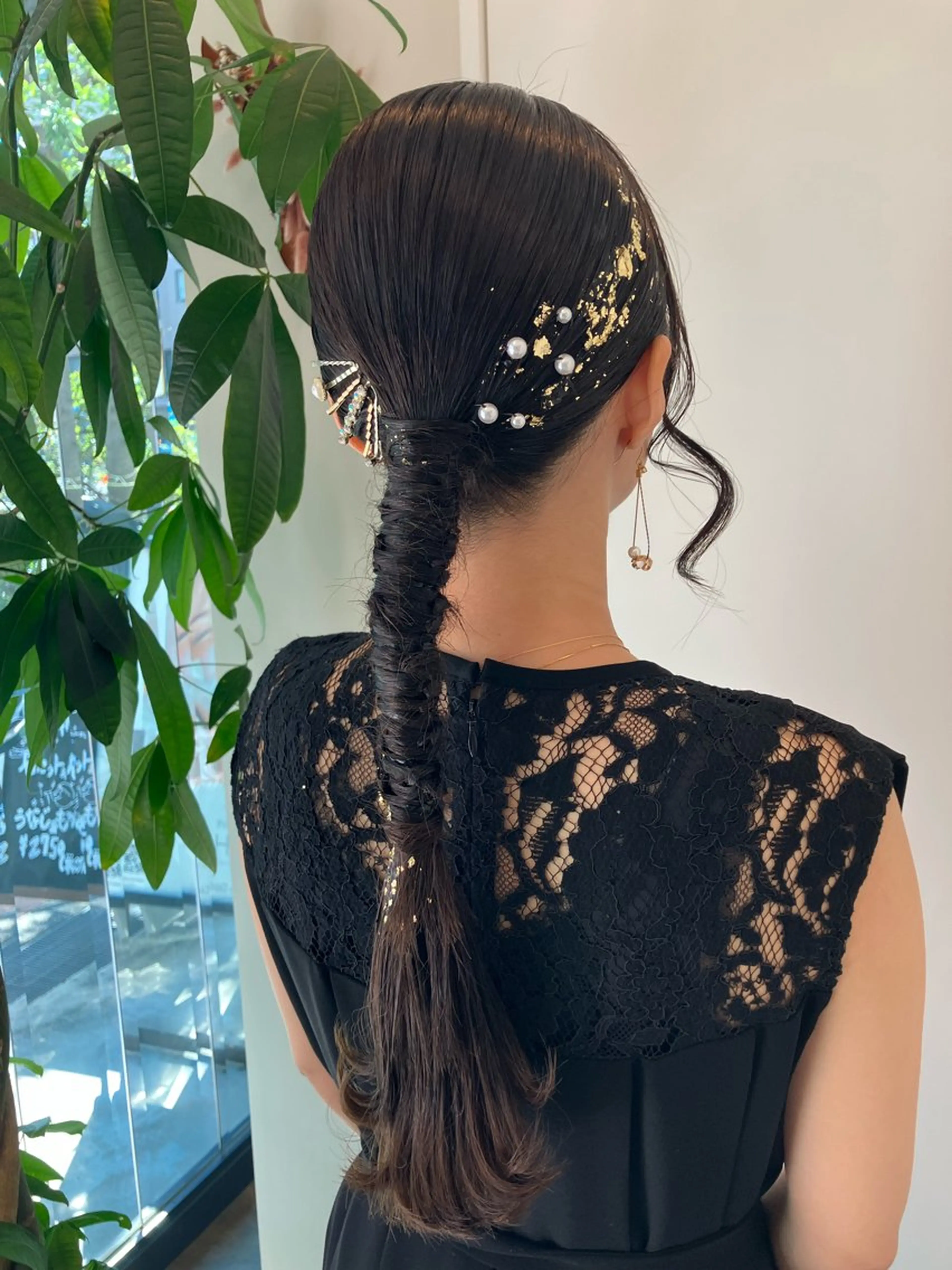 ヘアアレンジ ポニーテール 結婚式・ブライダル Hair&Make Nahoのマツエク・マツパデザイン