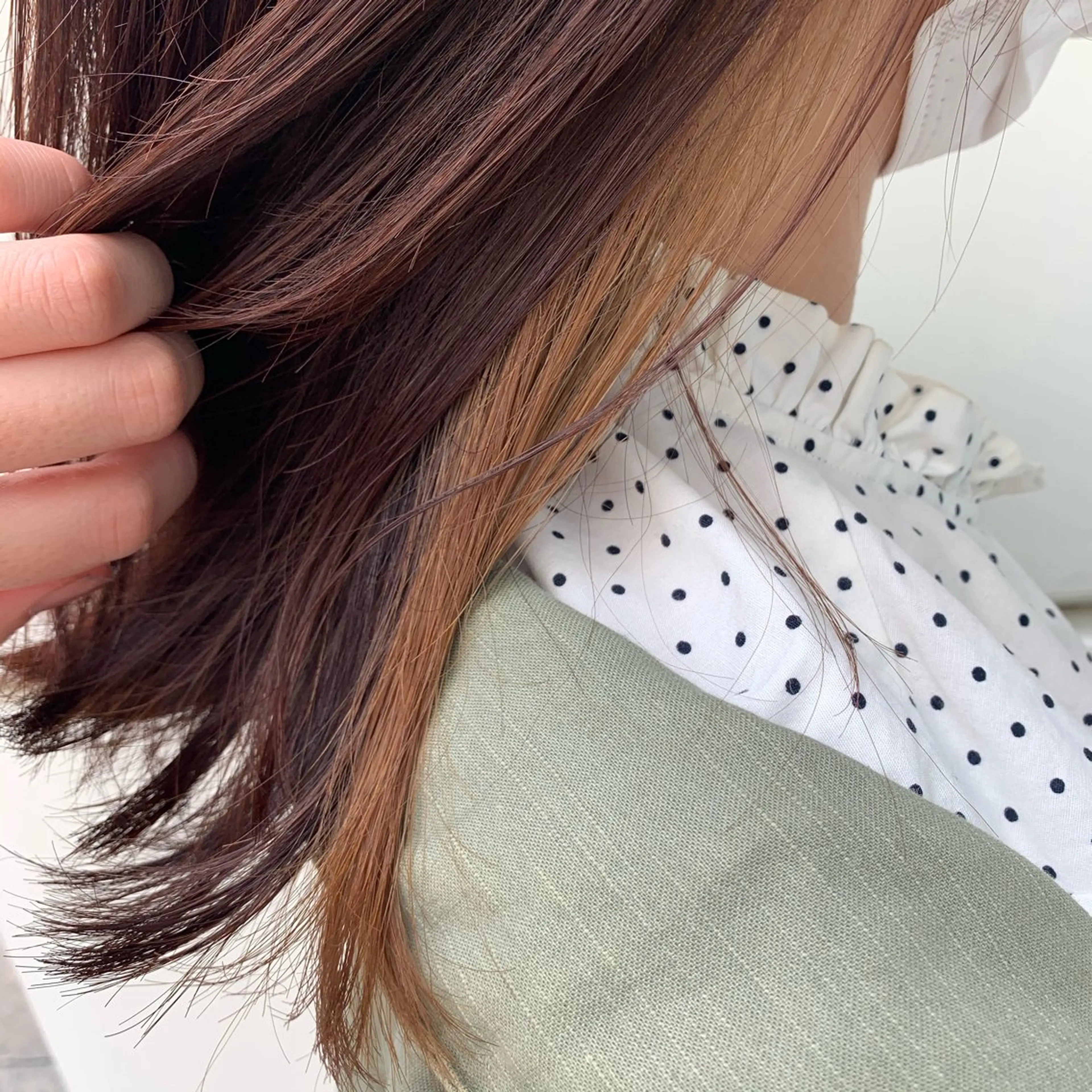 セミロング カラー ヘアカラー トリートメント stylist/ボブ ことの/韓国レイヤーのヘアスタイル