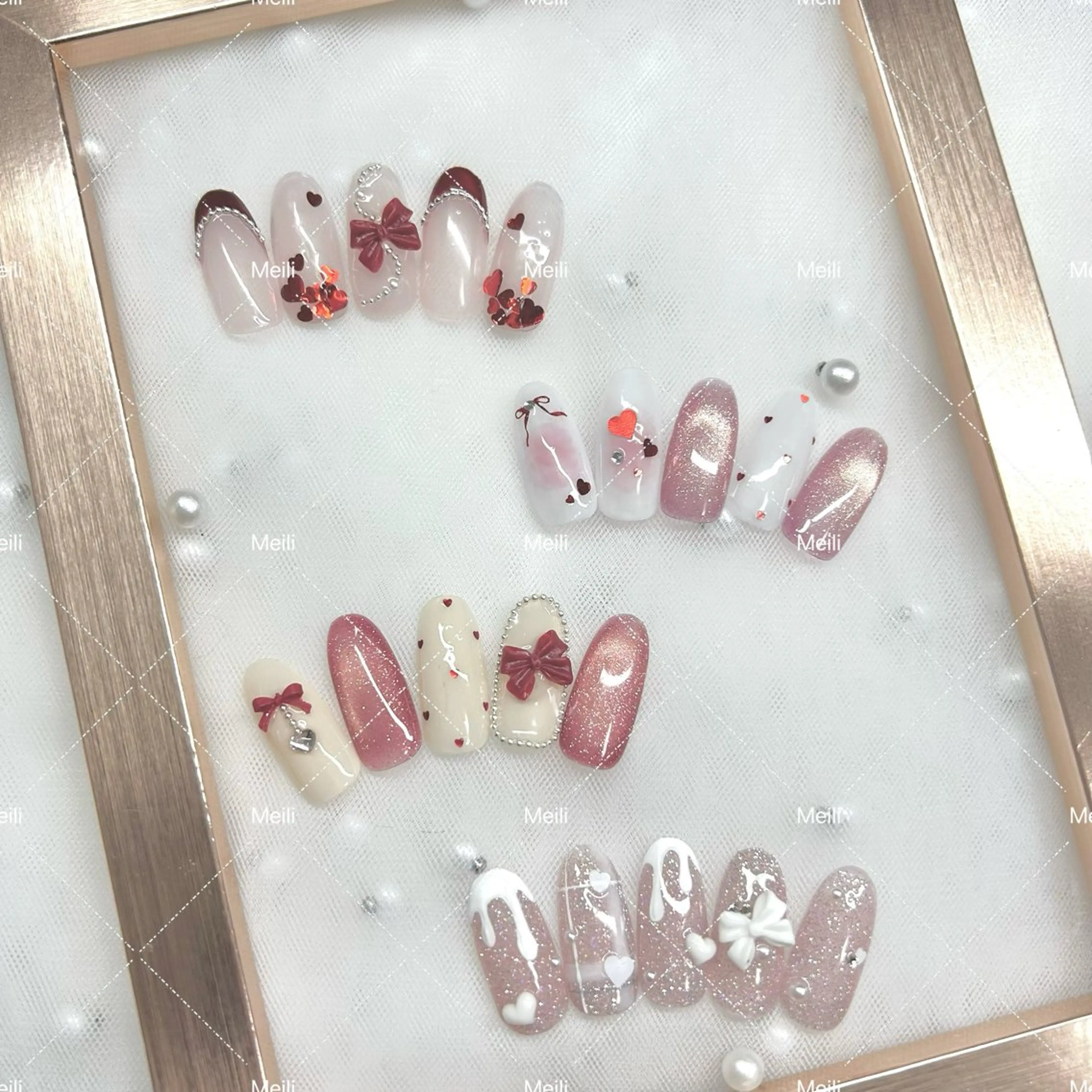 ネイル バレンタイン ハンドネイル Meili所属・Meili スタッフのネイルデザイン