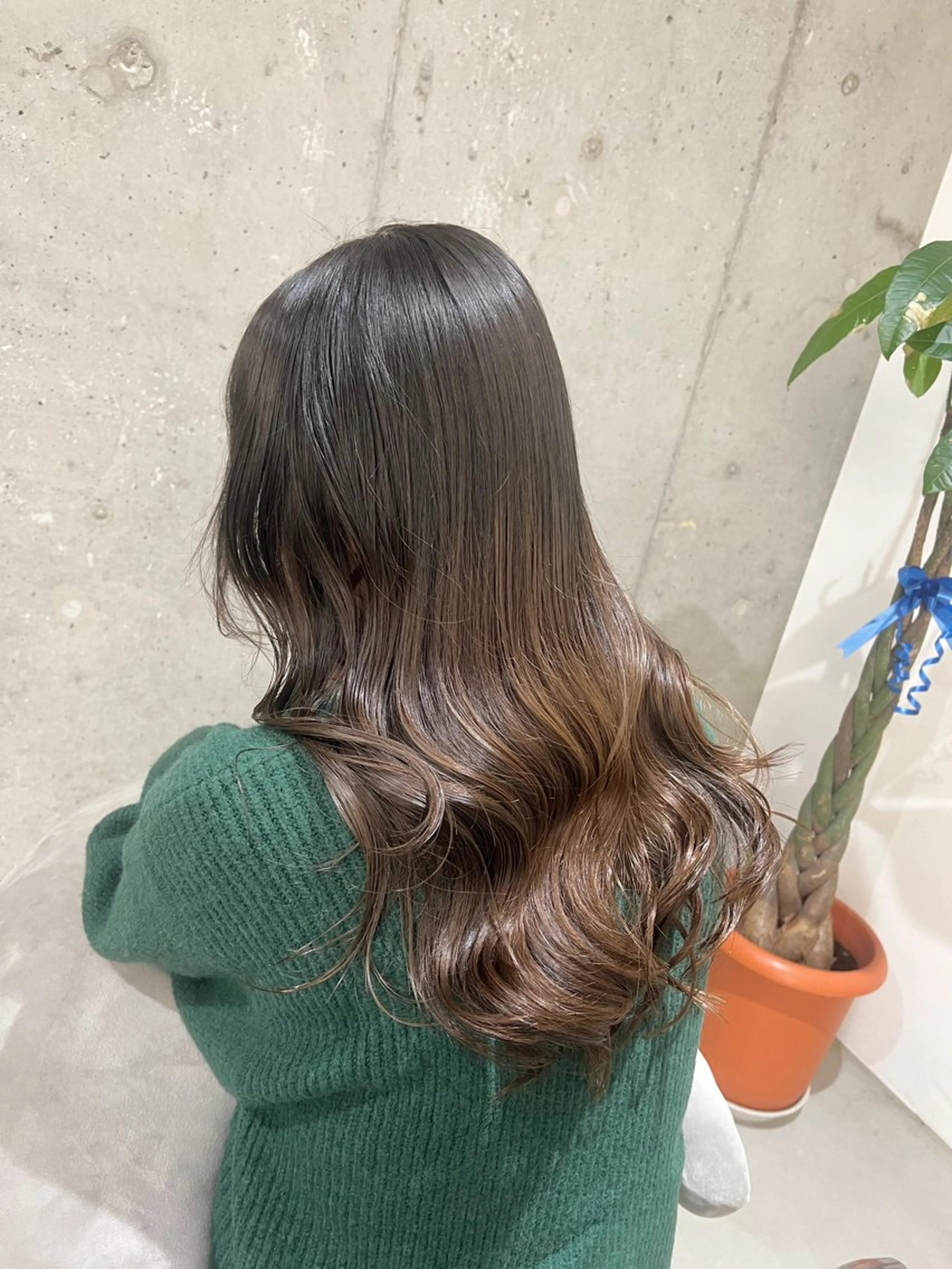 セミロング くせ毛 髪質改善 縮毛矯正 トリートメント 頓所 大昂のヘアスタイル